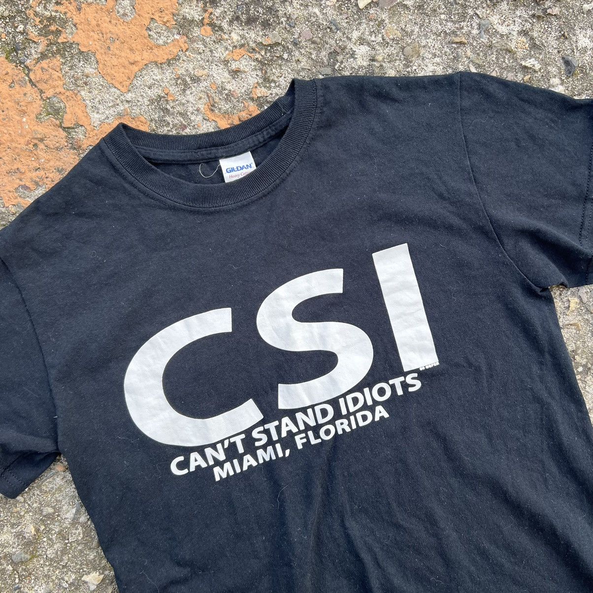 Vintage Vintage 90-00s CSI Funny Printed Graphic Tee Size US S / EU 44-46 / 1 - 4 Thumbnail