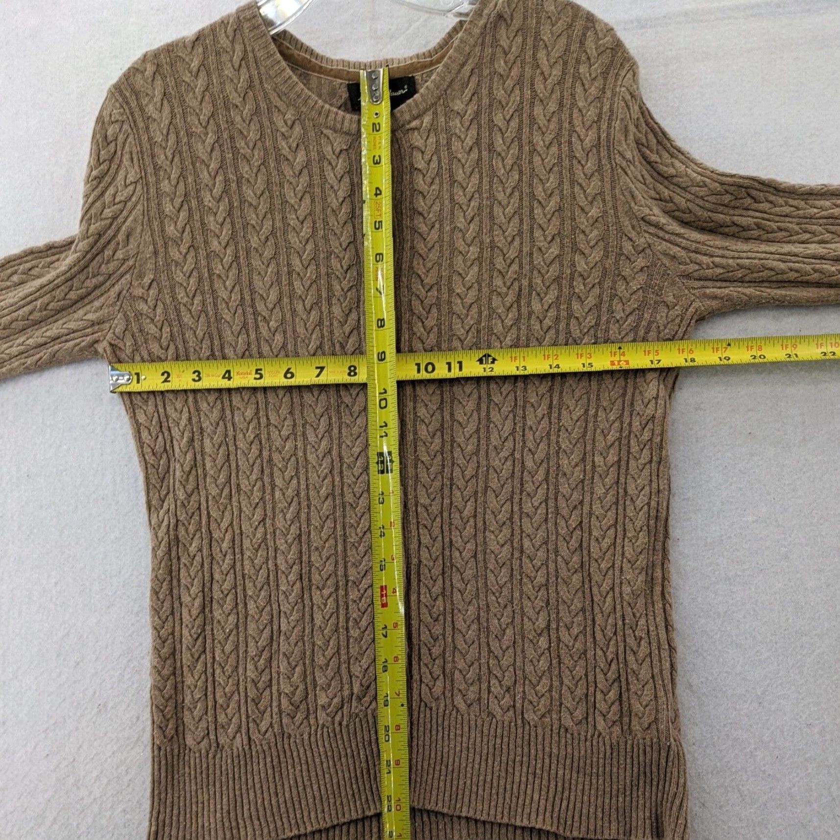 Eddie Bauer VINTAGE Eddie Bauer Sweater Cardigan Womens Small Brown Cable Knit Button Up 5% Cashmere Size M / US 6-8 / IT 42-44 - 3 Thumbnail