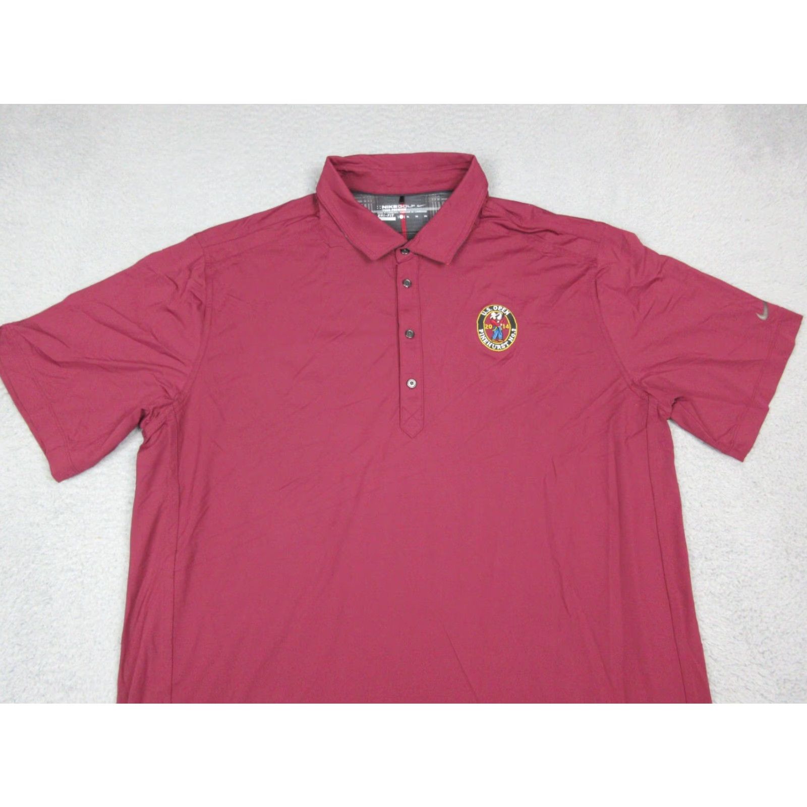 VINTAGE Nike Polo Shirt Men XL Red 90s Logo Golf Casual