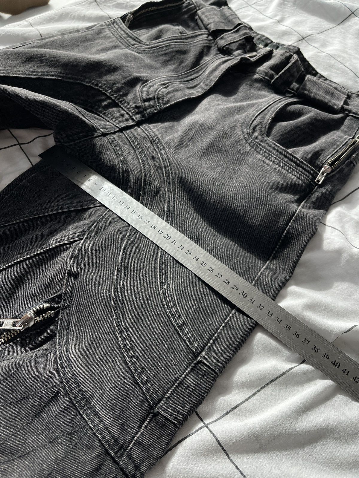 No Faith Studios NO FAITH STUDIOS Distressed Cargo Raver denim Baggy Pants Size US 32 / EU 48 - 22 Thumbnail