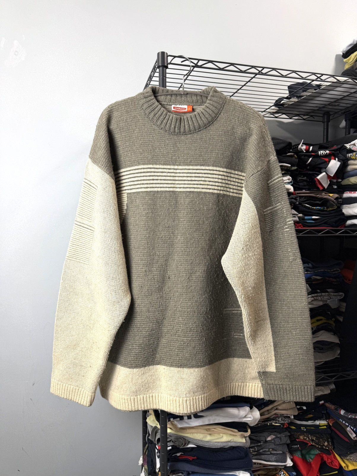 Oxbow Rare Vintage Oxbow All Over Logo Knit Sweater Surf Stussy Size US L / EU 52-54 / 3 - 2 Thumbnail