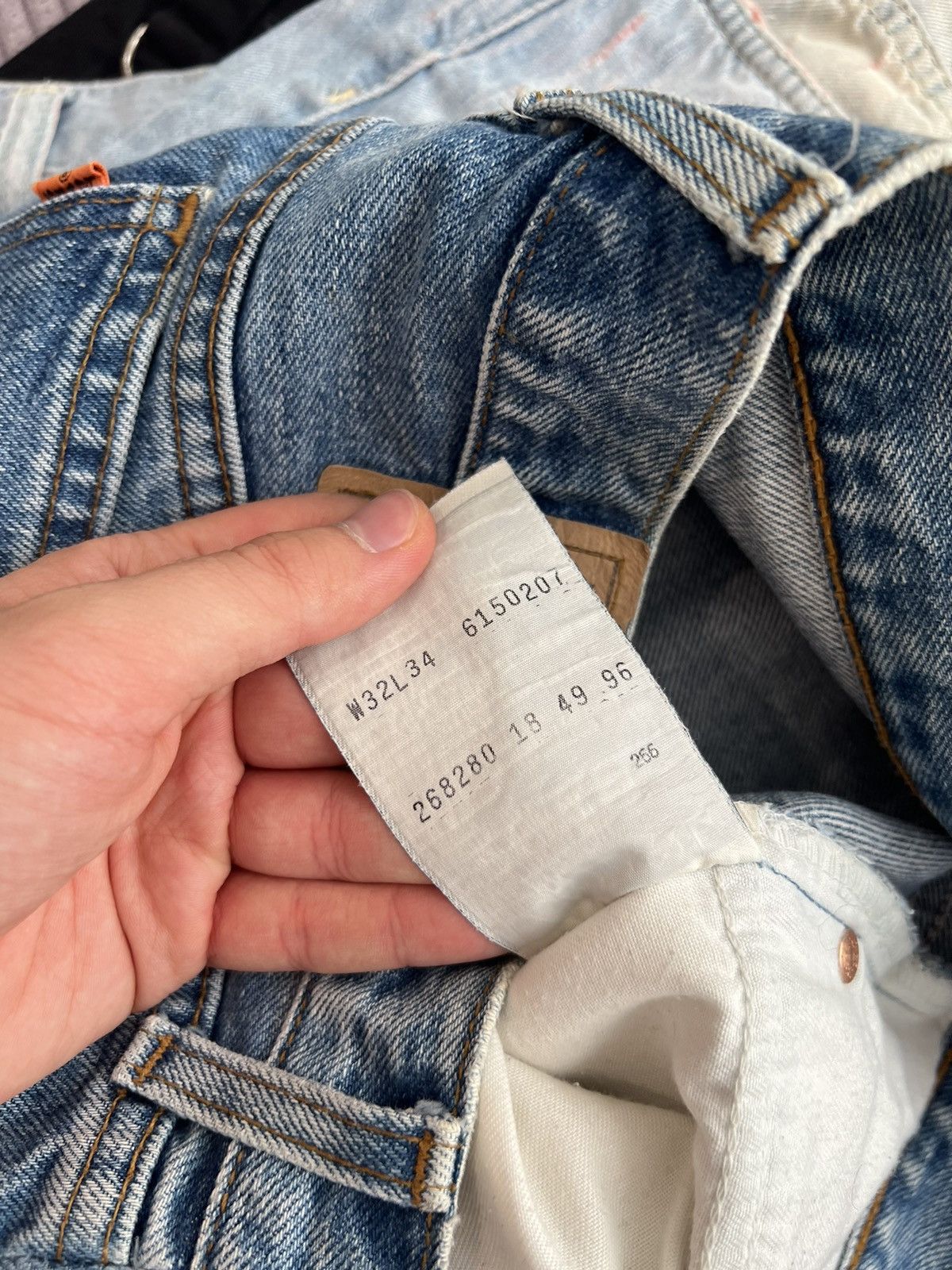 Levi's 1996 Vintage 90s Levis Orange Tab 615 Denim Washed Blue Size US 32 / EU 48 - 8 Thumbnail