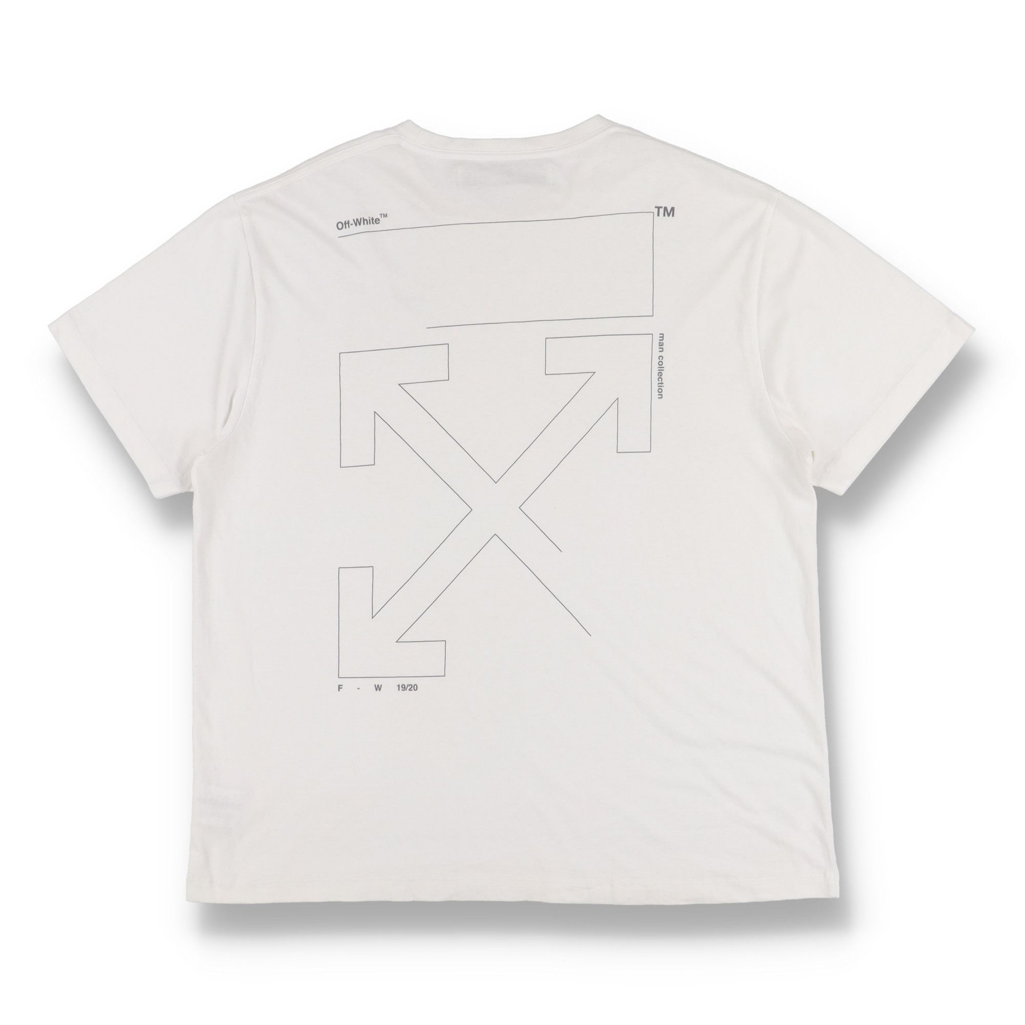 Off-White White Unfinished Reflective Arrows Oversized T-Shirt Size US M / EU 48-50 / 2 - 1 Thumbnail