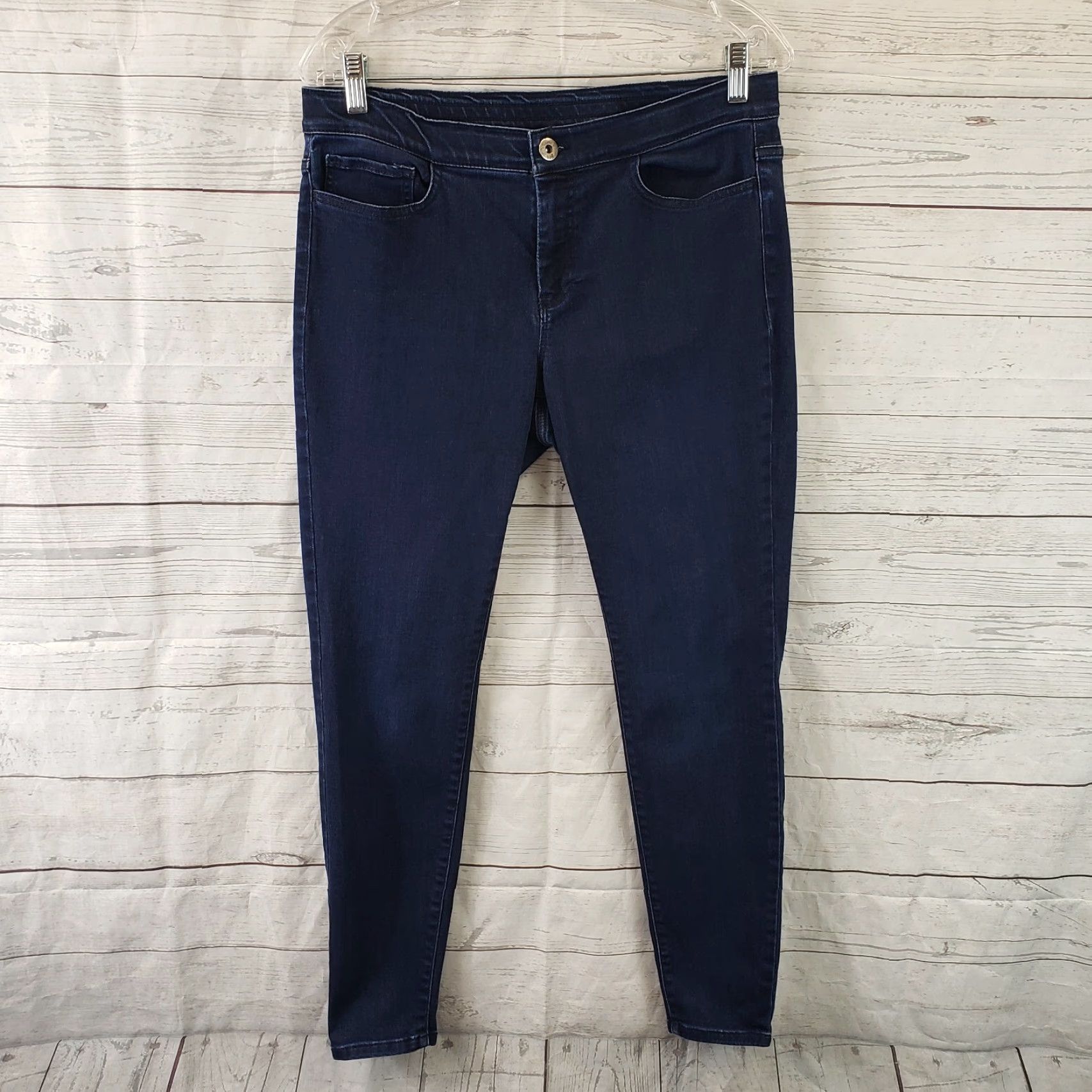 J. Jill J. Jill Womens 5 Pocket Legging Jeans Sz 10 Blue Dark Wash Mid Rise Denim Cotton Blend 26.5 Inseam Womens Size 32" / US 10 / IT 46 - 2 Thumbnail