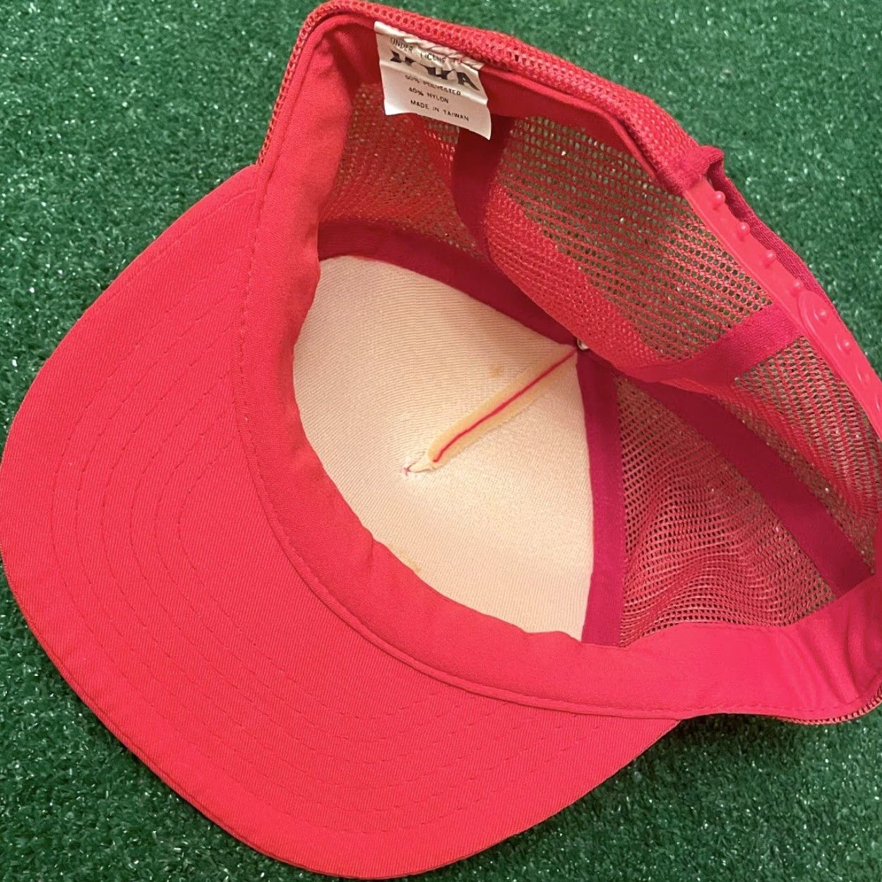 FELT VINTAGE 80s San Francisco 49ers Felt Logo NFL Trucker Snapback Hat Adult Red Size ONE SIZE - 2 Thumbnail