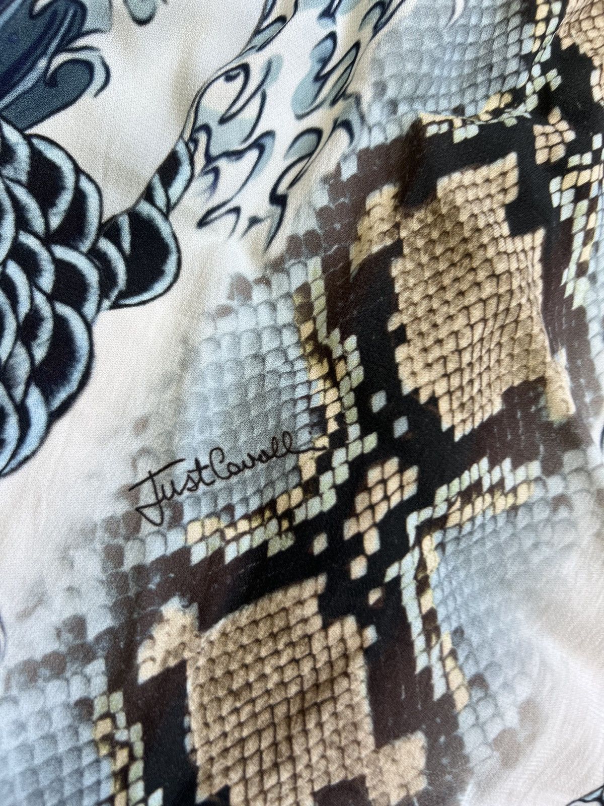 Just Cavalli × Roberto Cavalli Roberto Cavalli Japanese waves snakeskin dress Size S / US 4 / IT 40 - 5 Thumbnail