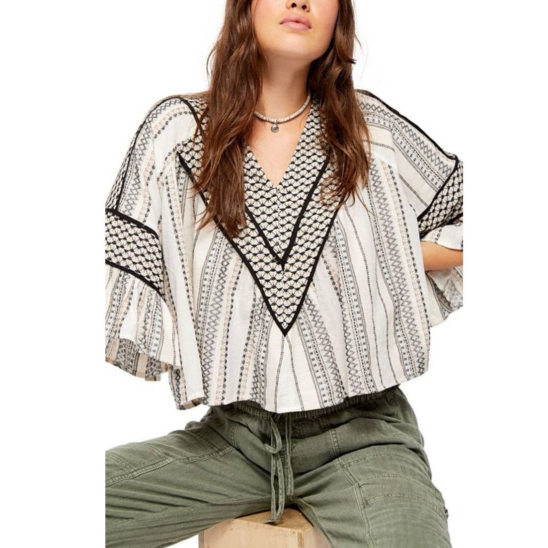 Free People New Free People Runnin On A Dream Top $128 SMALL Cropped Size S / US 4 / IT 40 - 2 Thumbnail