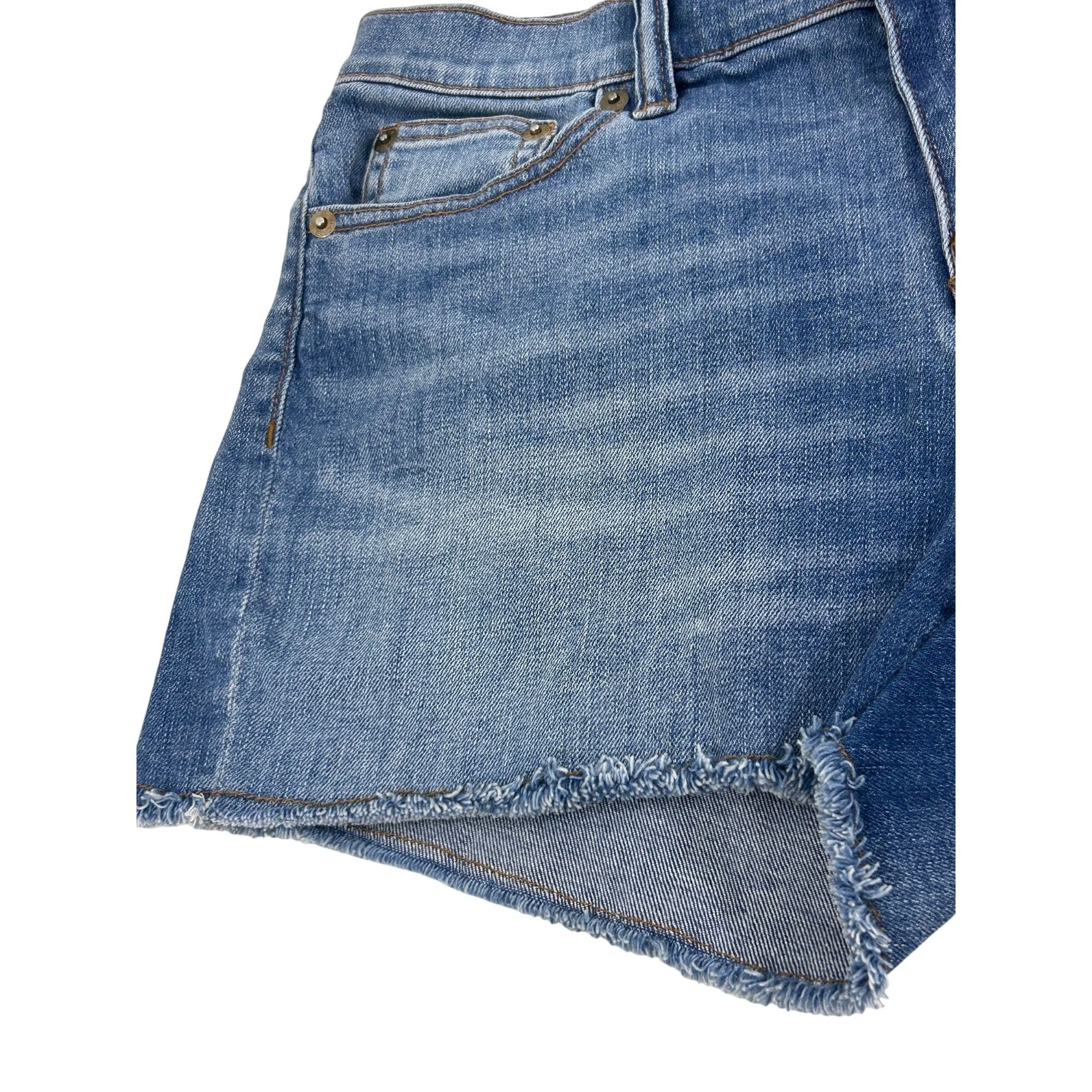 J.Crew J. Crew Indigo Denim Jean Shorts Blue 28 Cut Off Frayed Hem Size 28" / US 6 / IT 42 - 8 Thumbnail