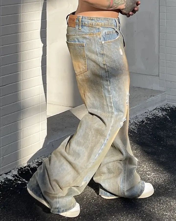 Japanese Brand × Vintage Ripped Jeans Streetwear Y2k Distressed Vintage Denim Pants Size US 26 / EU 42 - 4 Thumbnail