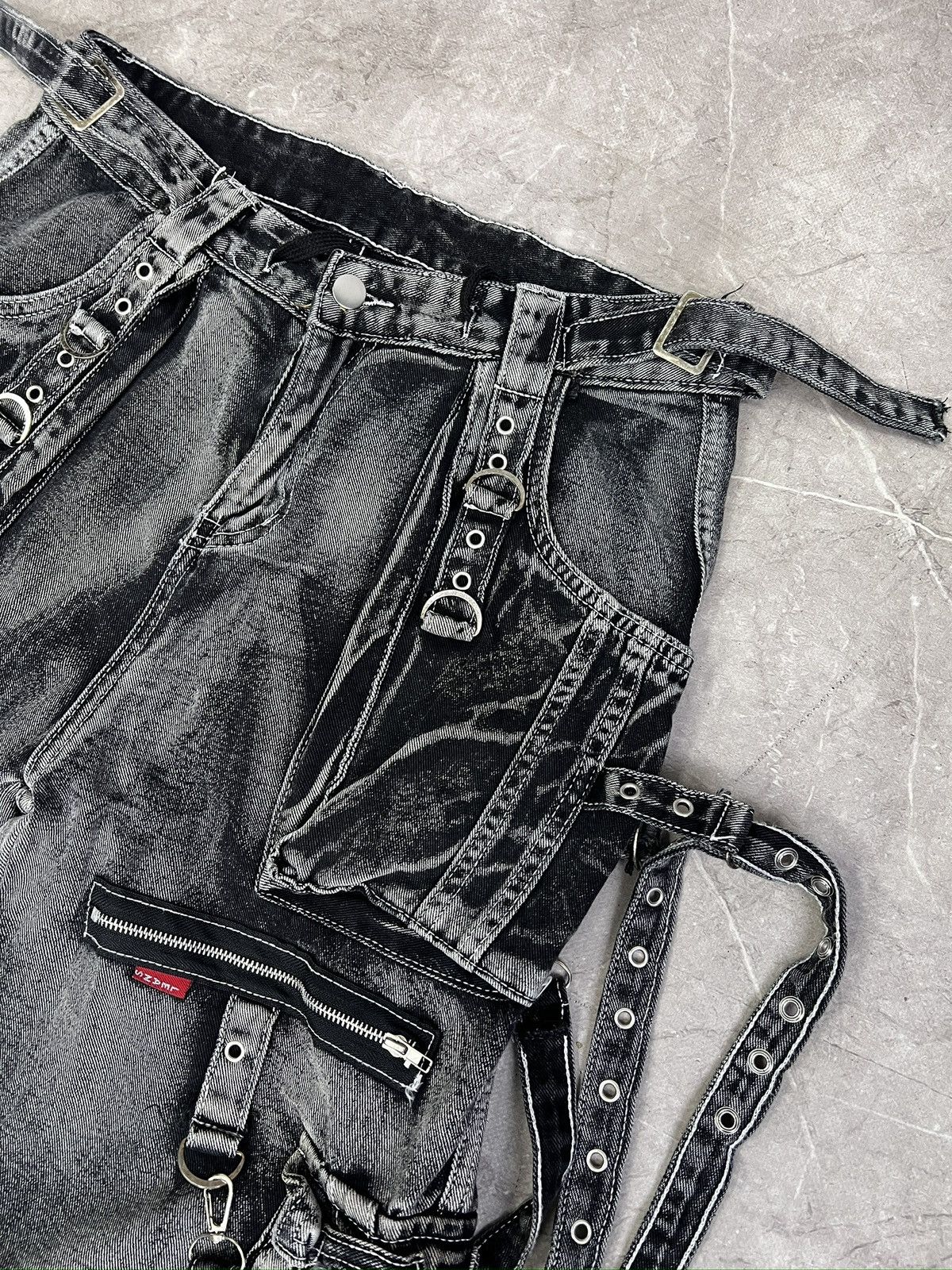 Tripp NYC Gothic bondage diesel style denim distressed jeans y2k Size US 32 / EU 48 - 9 Thumbnail