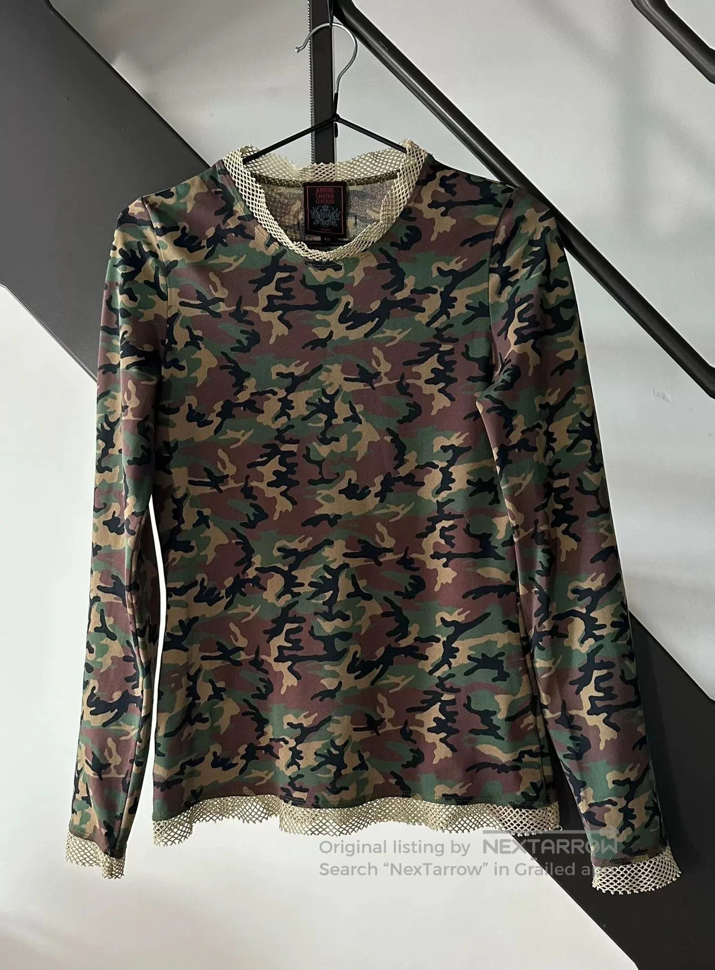 Jean Paul Gaultier Jean Paul Gaultier Camo Printed Stretch Top. Size S / US 4 / IT 40 - 1 Thumbnail