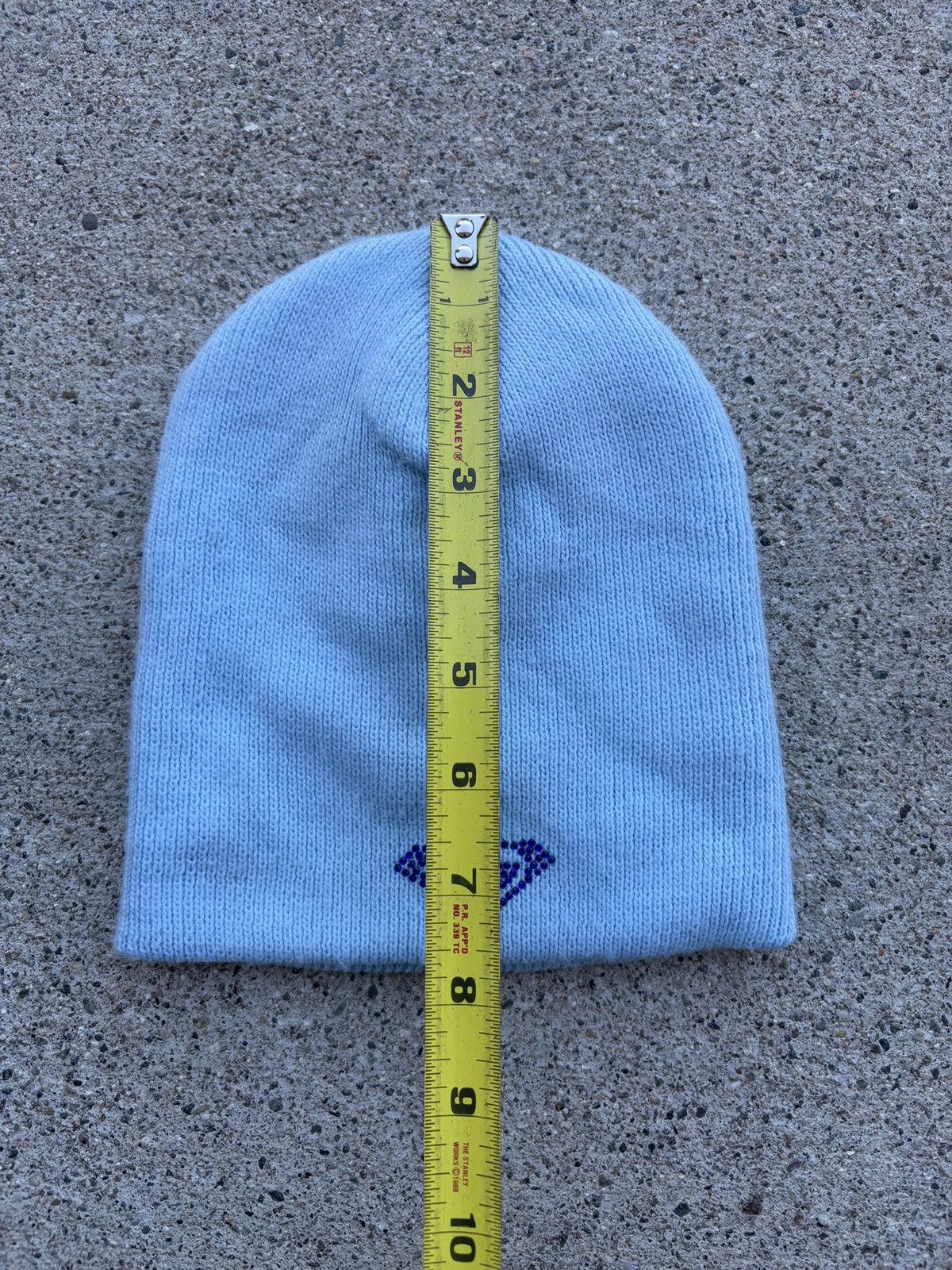 Quiksilver × Vintage Vintage 2000s Y2K Roxy Baby Blue Rhinestones Snow/Ski Beanie Size ONE SIZE - 6 Thumbnail