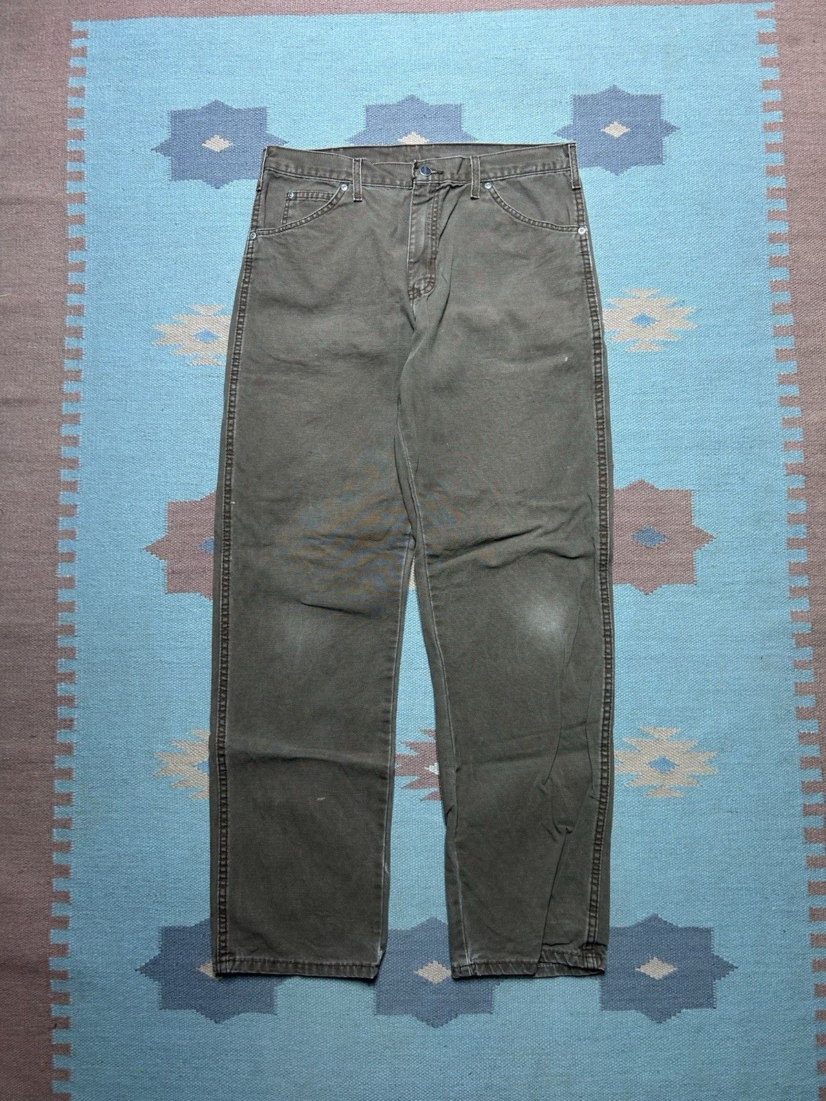 Vintage Vtg dickies canvas carpenter pant workwear skate baggy 34x33 Size US 34 / EU 50 - 4 Thumbnail