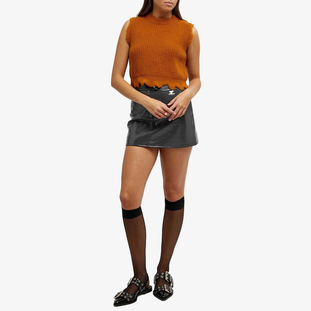 Versace o1y0226 Sleeveless Sweater in Tan Size XS / US 0-2 / IT 36-38 - 4 Thumbnail