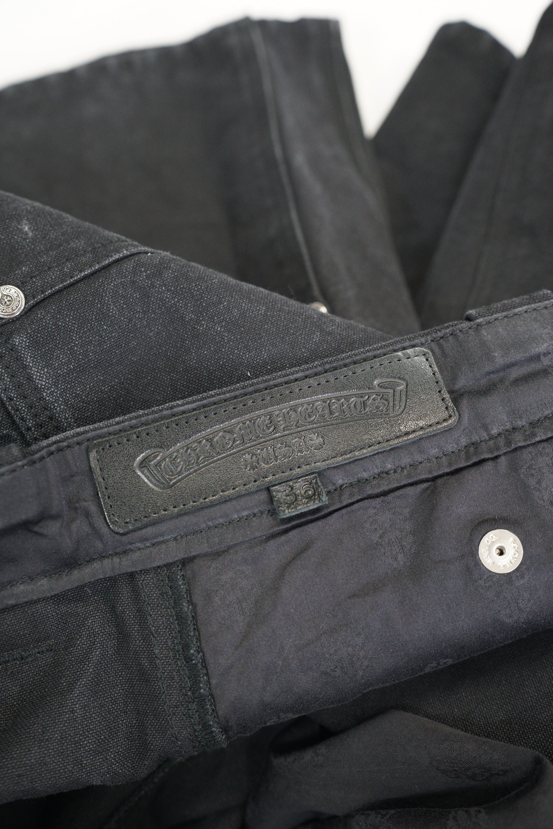 Chrome Hearts Chrome Hearts Black Leather Cross Patch Carpenter Shorts Size US 36 / EU 52 - 6 Thumbnail