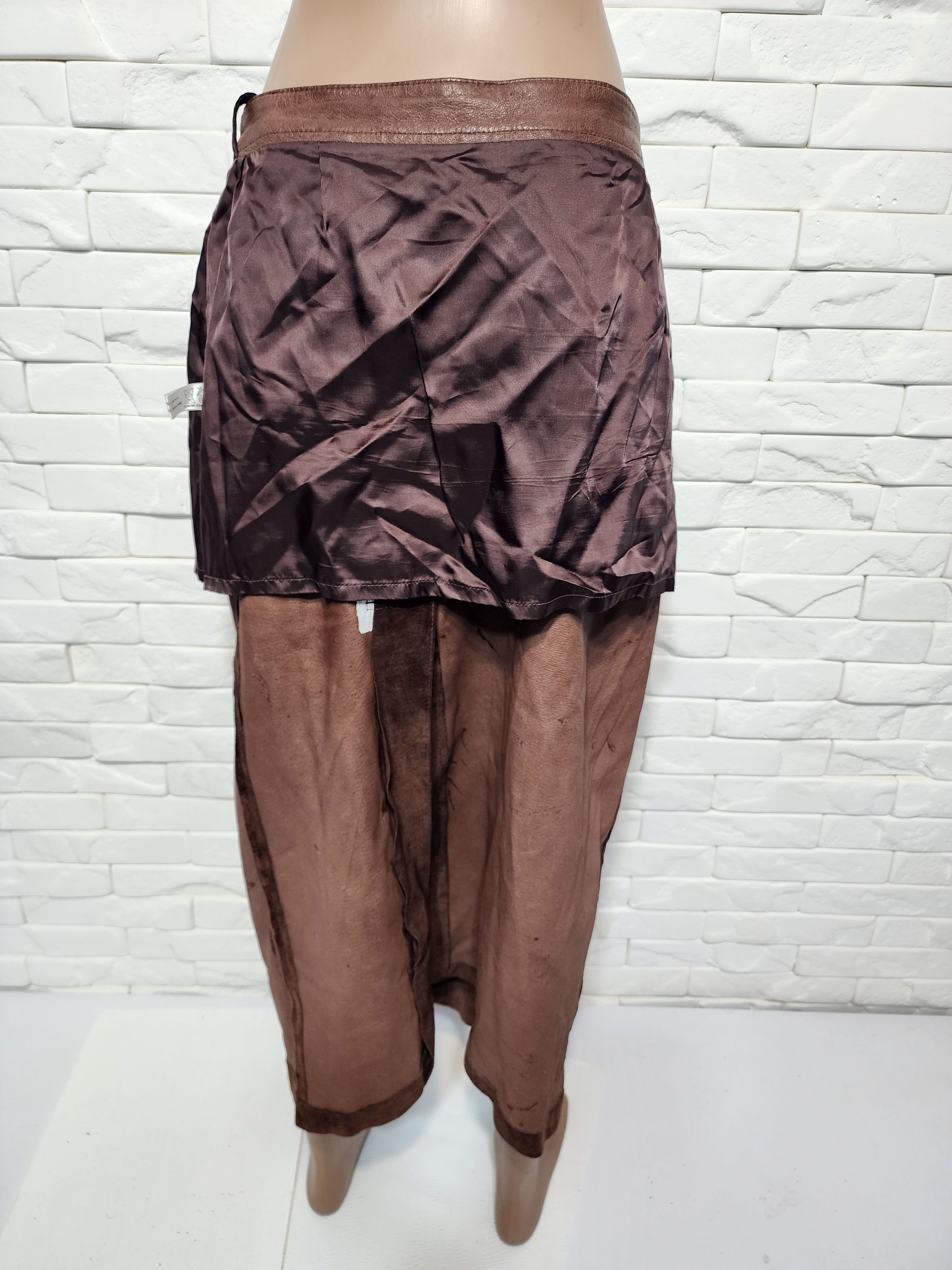 Genuine Leather Brown Suede Leather Skirt Size 30" / US 8 / IT 44 - 7 Thumbnail