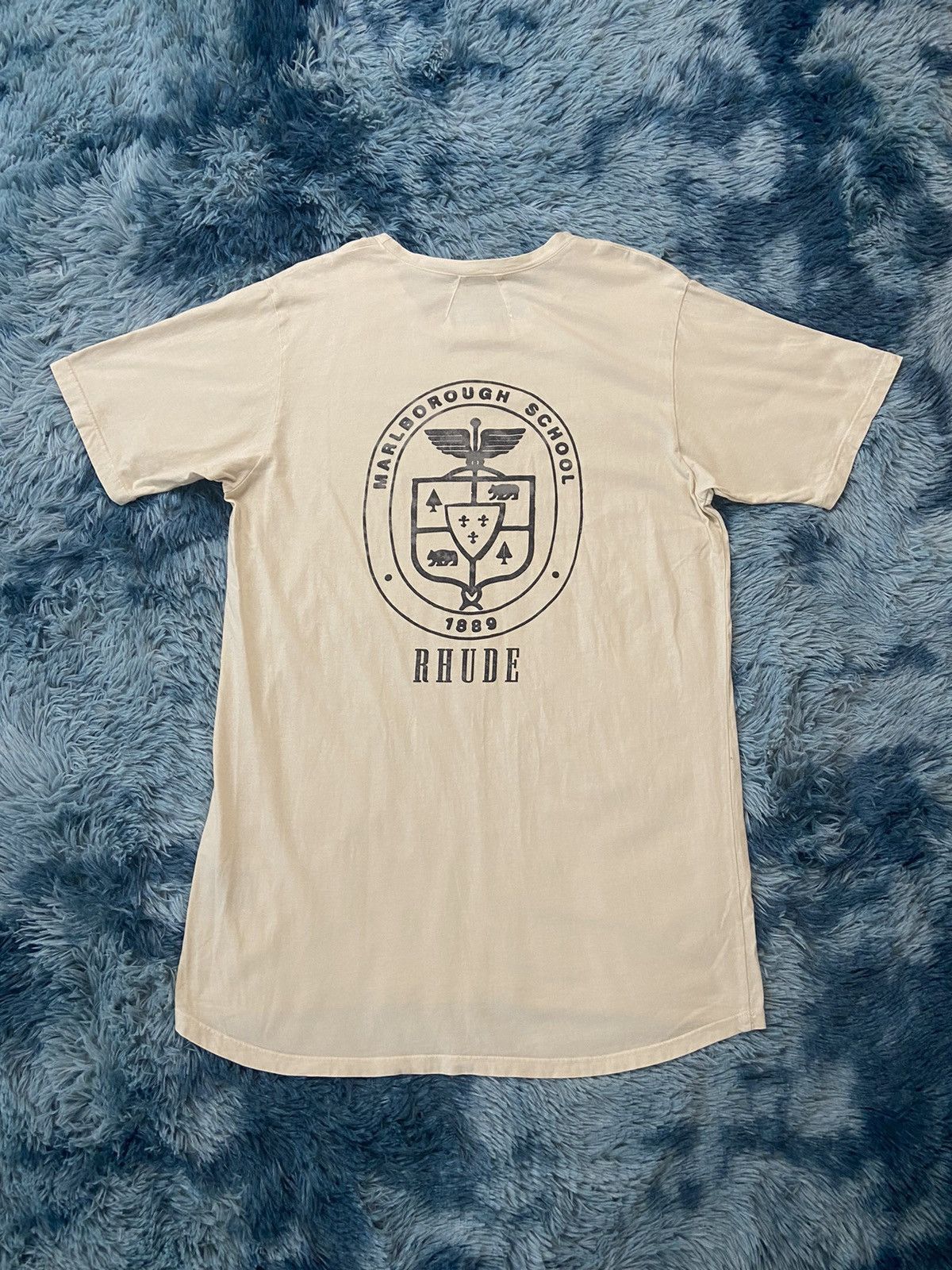 Rhude Rare Rhude Sex Ed Marlborough School Logo Tee Cream Grailed