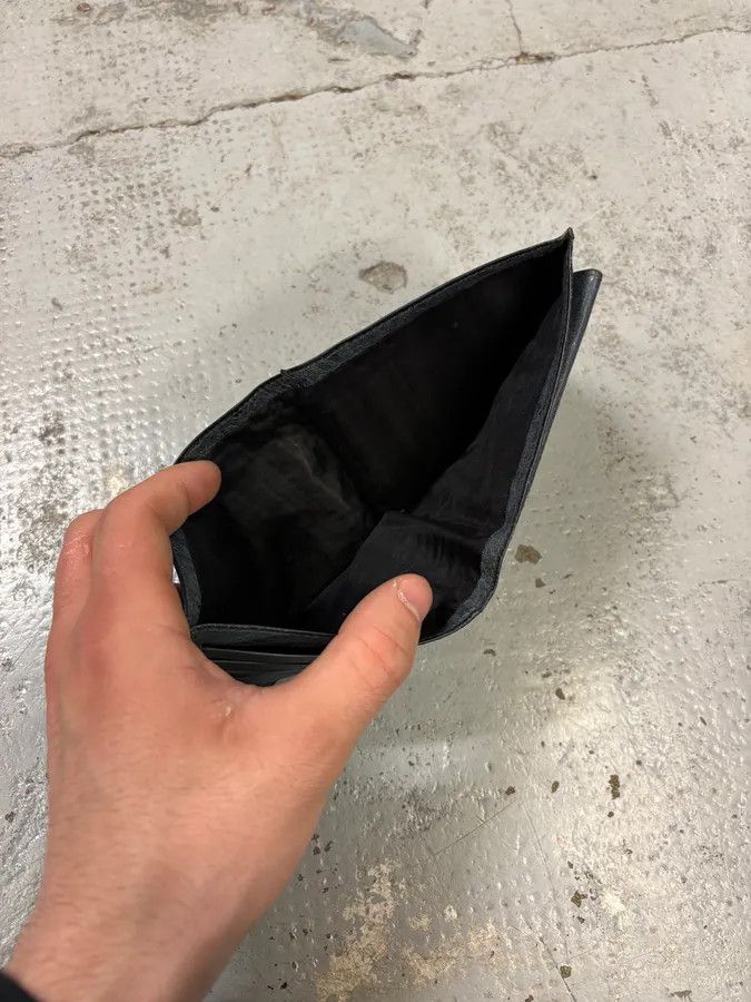Celine 2000s Celine Black Ostrich Embossed Leather Wallet Size ONE SIZE - 5 Thumbnail