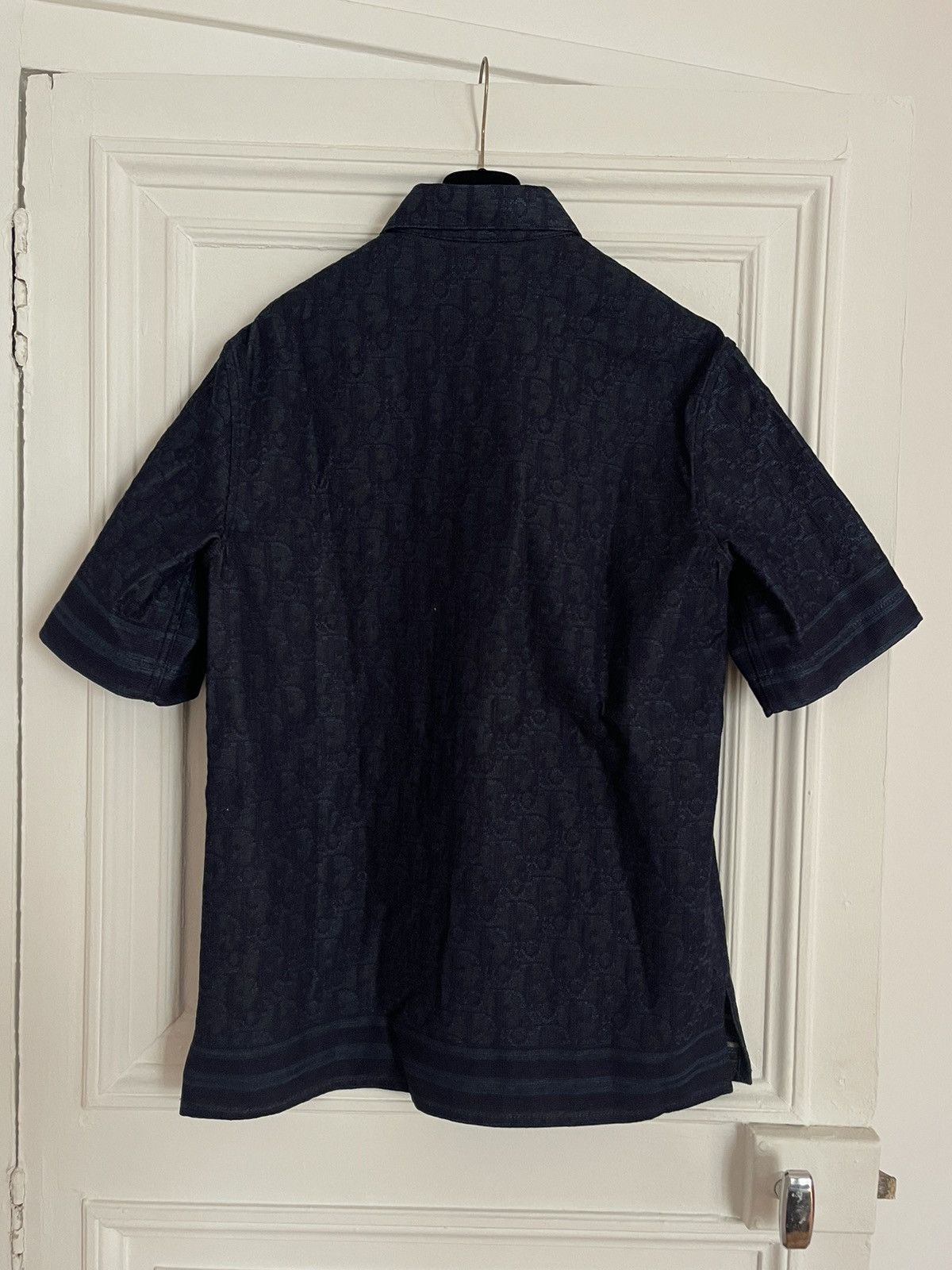 Dior Dior Ss Denim Shirt Oblique Cross Monogram 37 Size US M / EU 48-50 / 2 - 7 Thumbnail