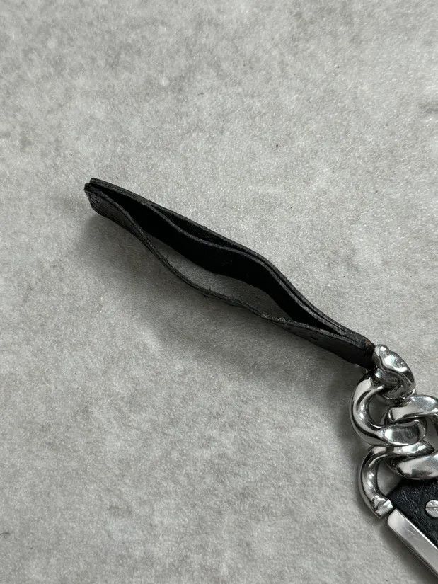 Dolce & Gabbana 2000s Dolce & Gabbana Chain Black Leather Bracelet Size ONE SIZE - 7 Thumbnail
