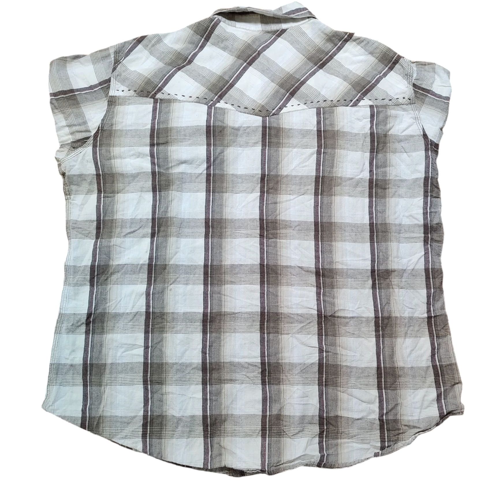 Vintage VINTAGE Ely Cattleman Western Shirt XL Brown Plaid Pearl Snap Long Sleeve Size US XL / EU 56 / 4 - 3 Thumbnail