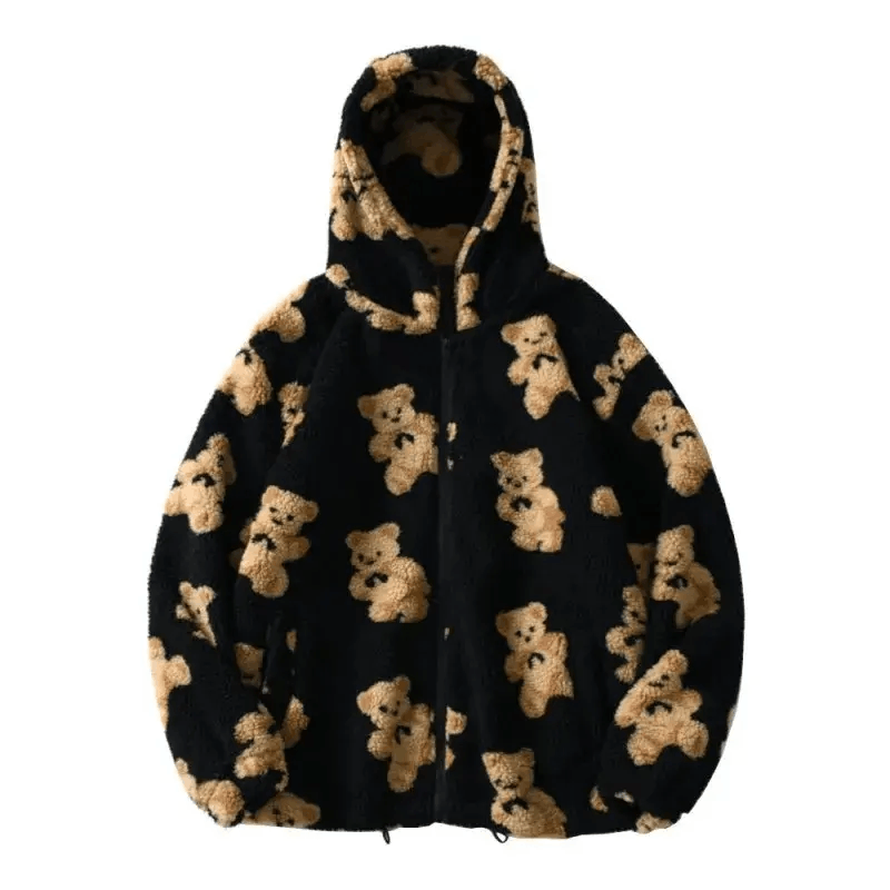 Japanese Brand × Vintage Bears Teddy Black Hoodie Sweatshirt Pullover Jersey Jumper Size US XL / EU 56 / 4 - 1 Thumbnail