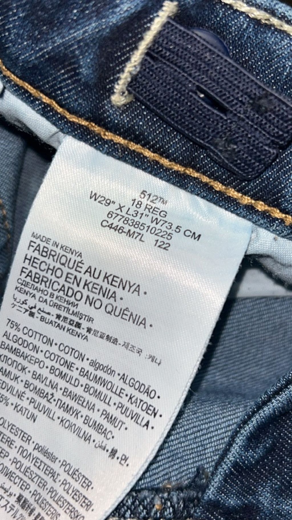 Levi's Men's Levi's Blue 512 Slim Taper Jeans Waist 29 Size US 29 - 4 Thumbnail