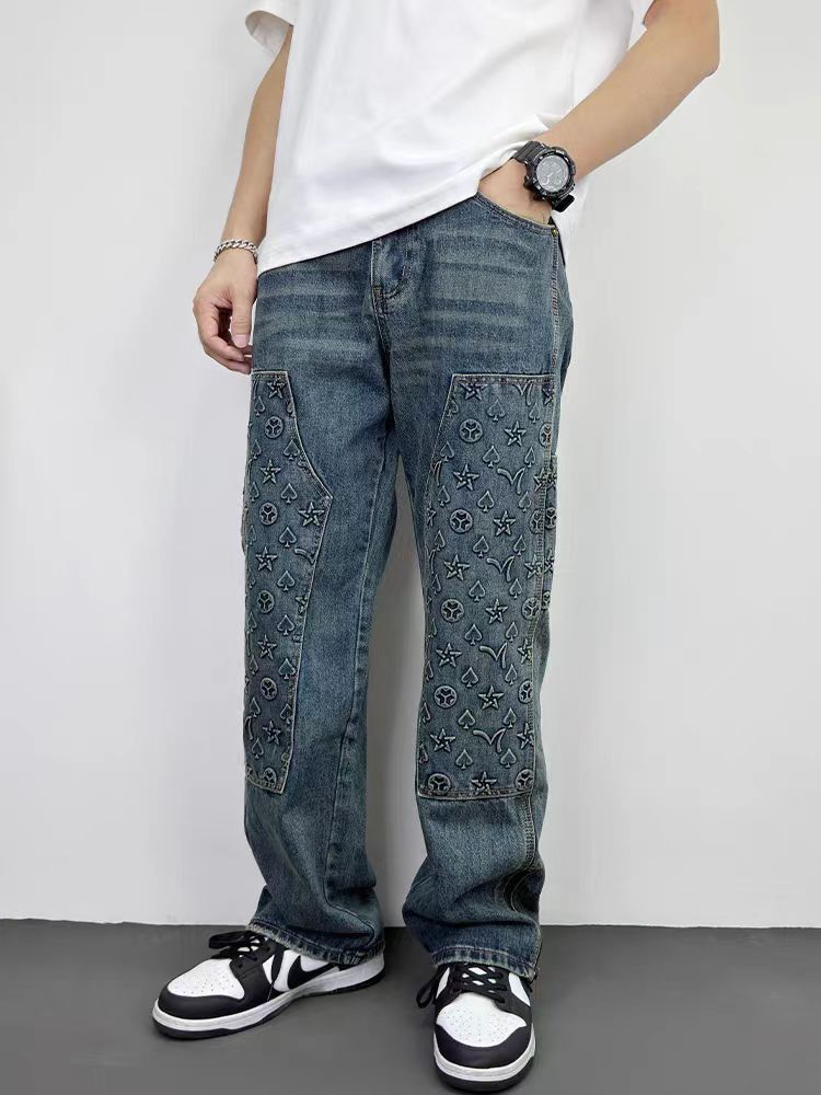 Japanese Brand × Jean Vintage high street washed loose fit work jeans Size US 32 / EU 48 - 2 Thumbnail