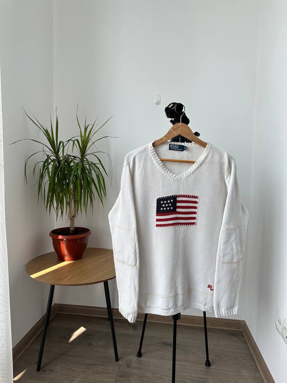 Polo Ralph Lauren Vintage Polo Ralph Lauren White USA Flag Sweater Size US S / EU 44-46 / 1 - 15 Thumbnail