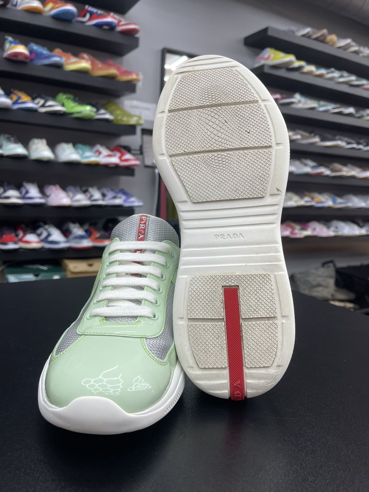 Prada Size 8.5/41.5EU - Prada Arena Low Tops Mint Size US 8.5 / EU 41-42 - 8 Thumbnail