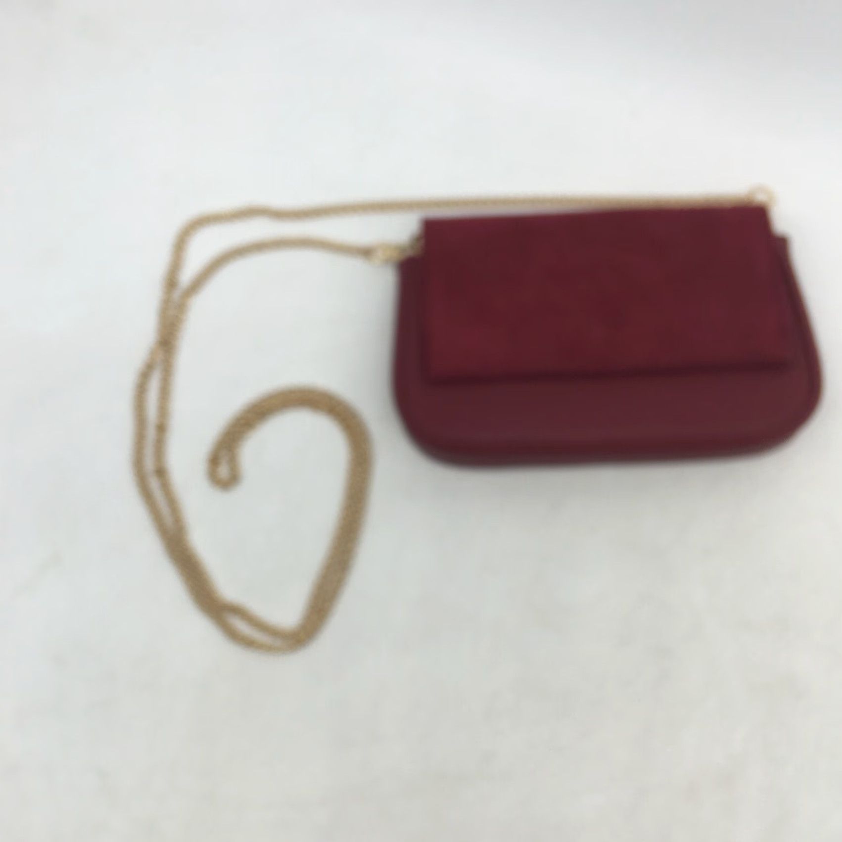Vintage Sole Society Crossbody Handbag Red Leather 7"X4.5" Womens Chain Strap Handle 4.5" 7" Suede Faux Leather Size ONE SIZE - 2 Thumbnail