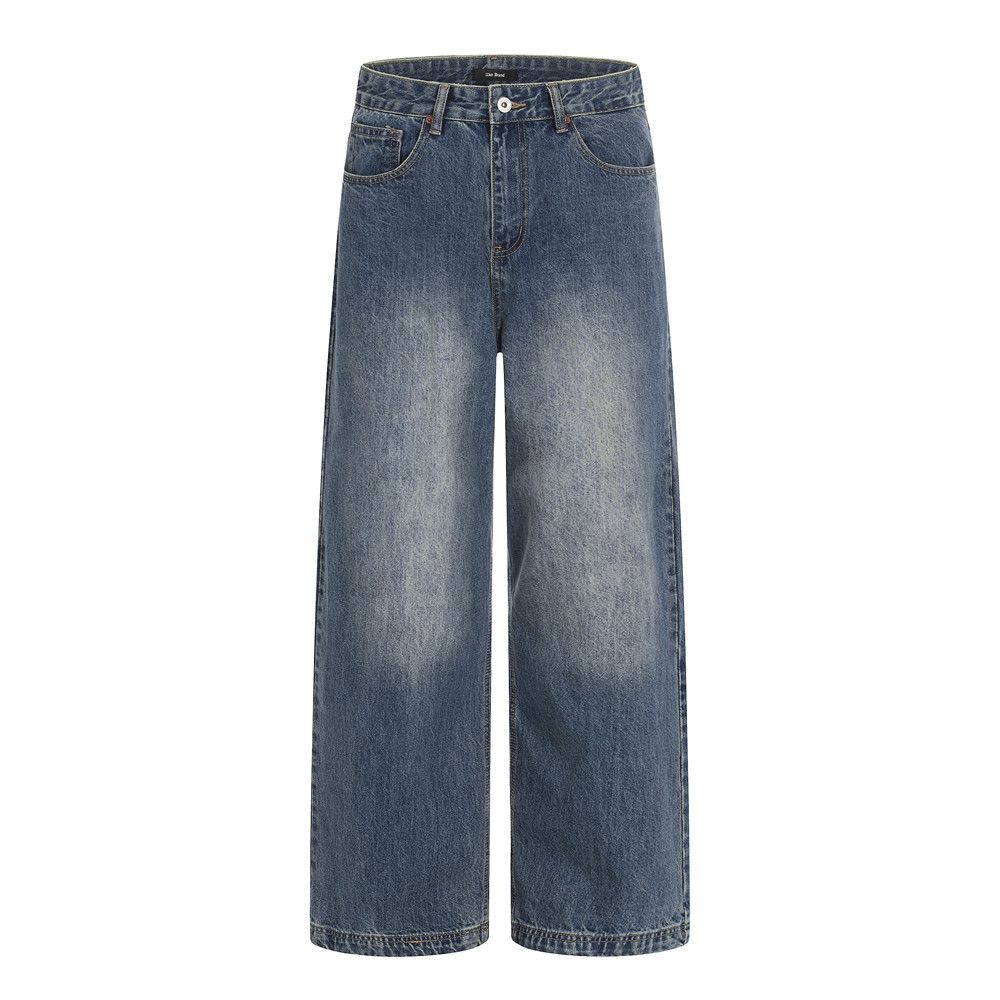 Jean American-style washed straight leg jeans vintage style Size US 32 / EU 48 - 1 Thumbnail