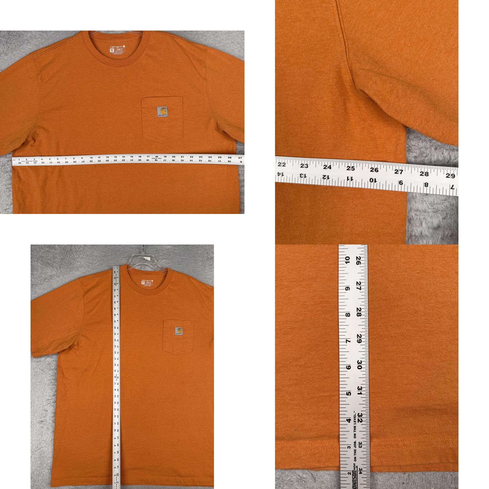 Carhartt Carhartt Shirt Mens 2XLT Orange Crew Neck Short Sleeve Pocket Tagless Workwear Size US XXL / EU 58 / 5 - 8 Thumbnail