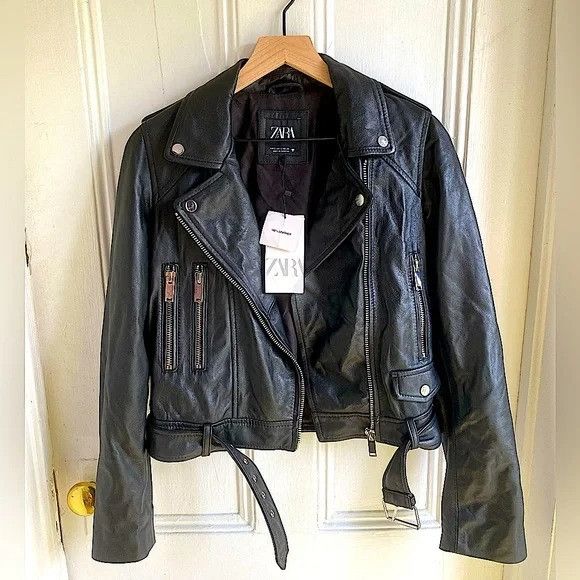 Zara ZARA Genuine Leather Jacket Brand New Size S Size S / US 4 / IT 40 - 1 Thumbnail