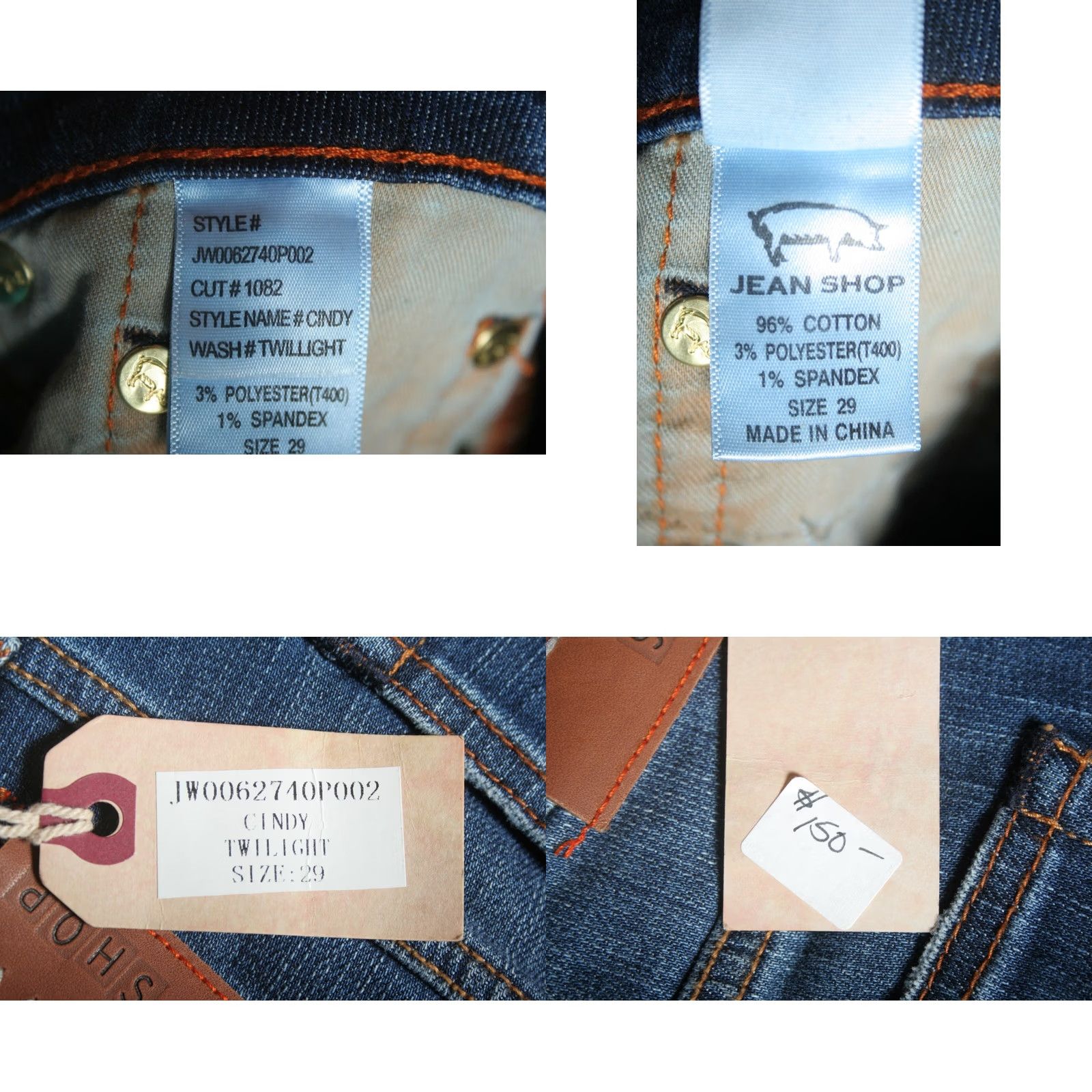 Jean Shop Jean Shop Cindy Twillight Wash Straight Jeans Sz. 29 Inseam 32" Blue Denim Women Size 29" - 8 Thumbnail