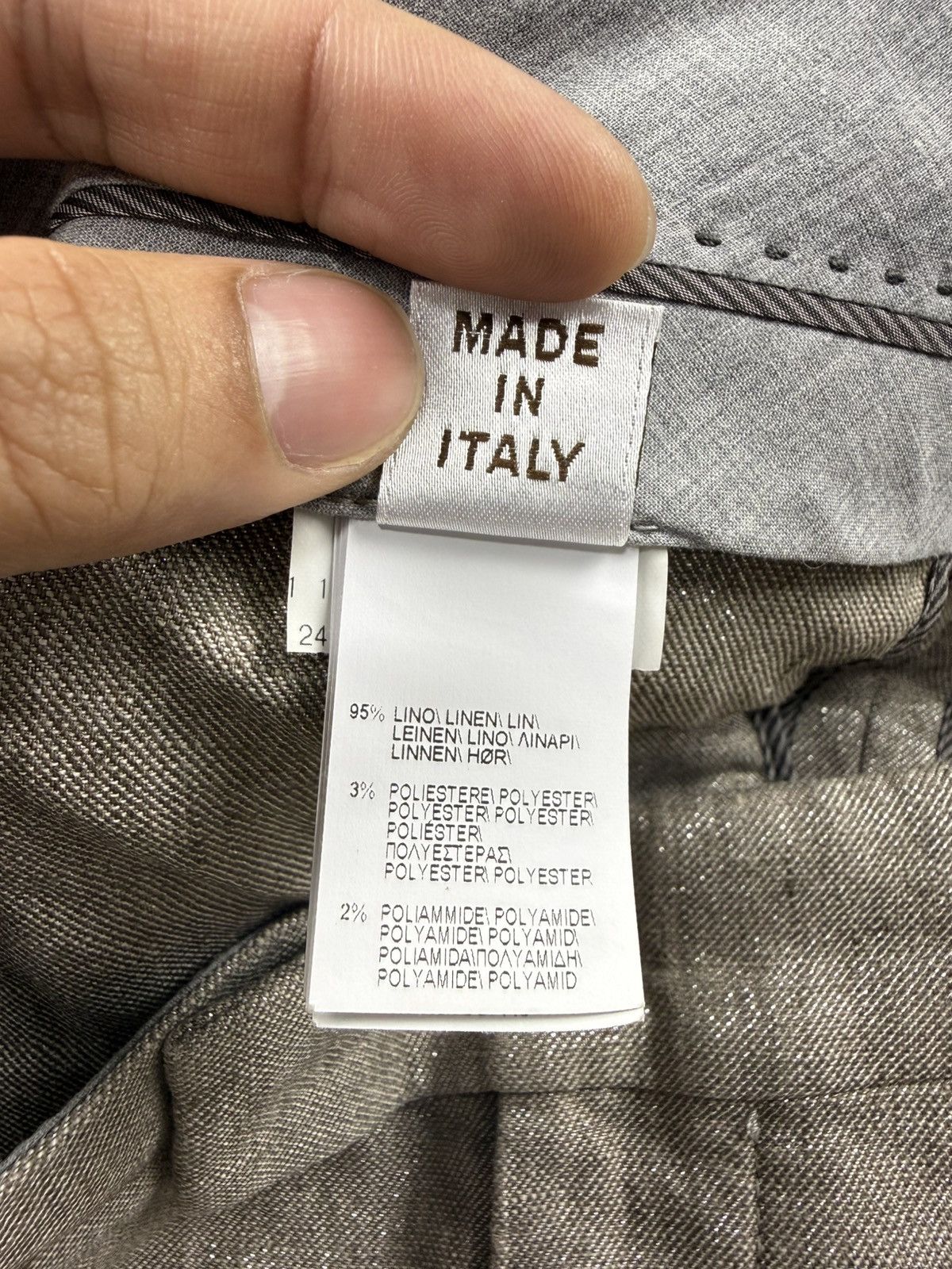 Brunello Cucinelli Brunello Cucinelli S/S’24 Sparkling Linen Flared Trouser Size 28" / US 6 / IT 42 - 12 Thumbnail