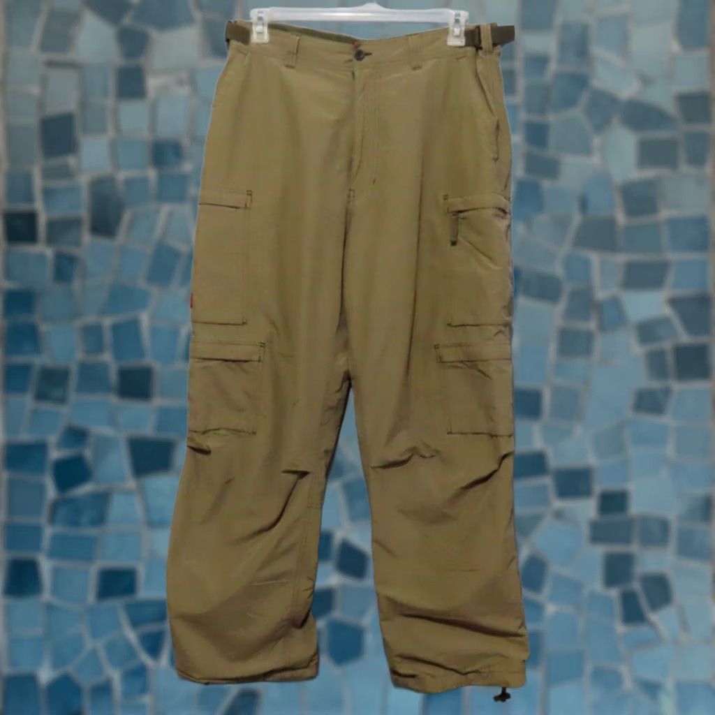 Abercrombie & Fitch Abercrombie & Fitch Pants Mens Large Brown Cargo Paratrooper T-2083 Y2K 90s Outdoor Casual Cargo Pants Mens Size US 33 - 1 Thumbnail