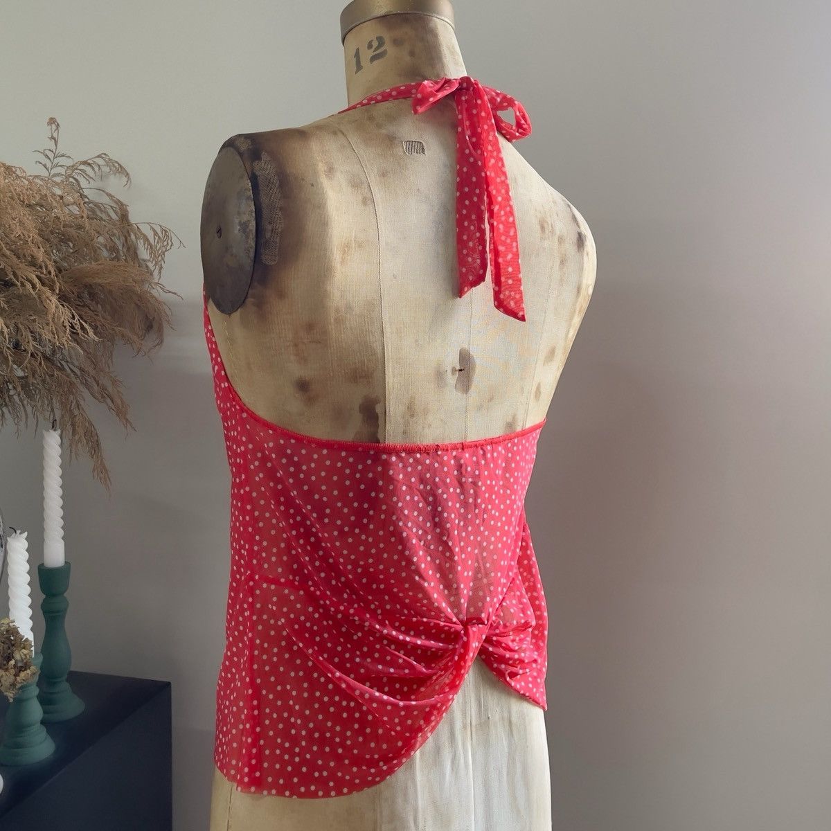 Victoria's Secret Victoria’s Secret Red Polka Dot Sheer Babydoll Set (L) Size L / US 10 / IT 46 - 12 Thumbnail