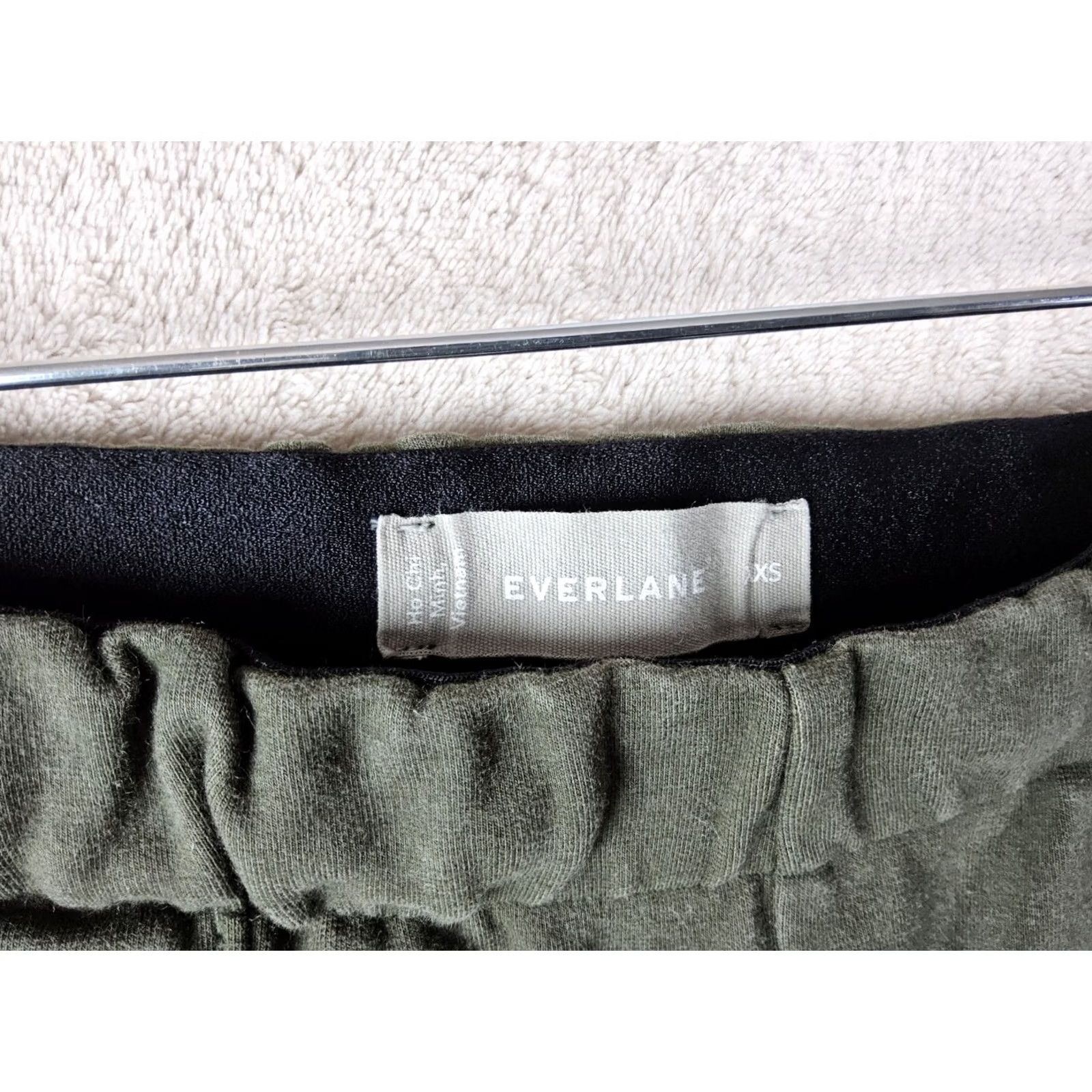 Everlane Everlane Pants Womens 2XS Green Women Knit Stretch Permanent Pleat Pull Black Size XXS Size 24" / US 00 / IT 34 - 4 Thumbnail