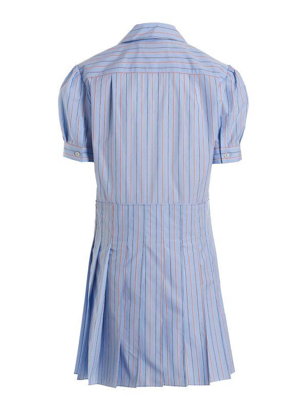 Marni o1y1025 Striped Mini Dress in Sky Blue Size XS / US 0-2 / IT 36-38 - 2 Thumbnail