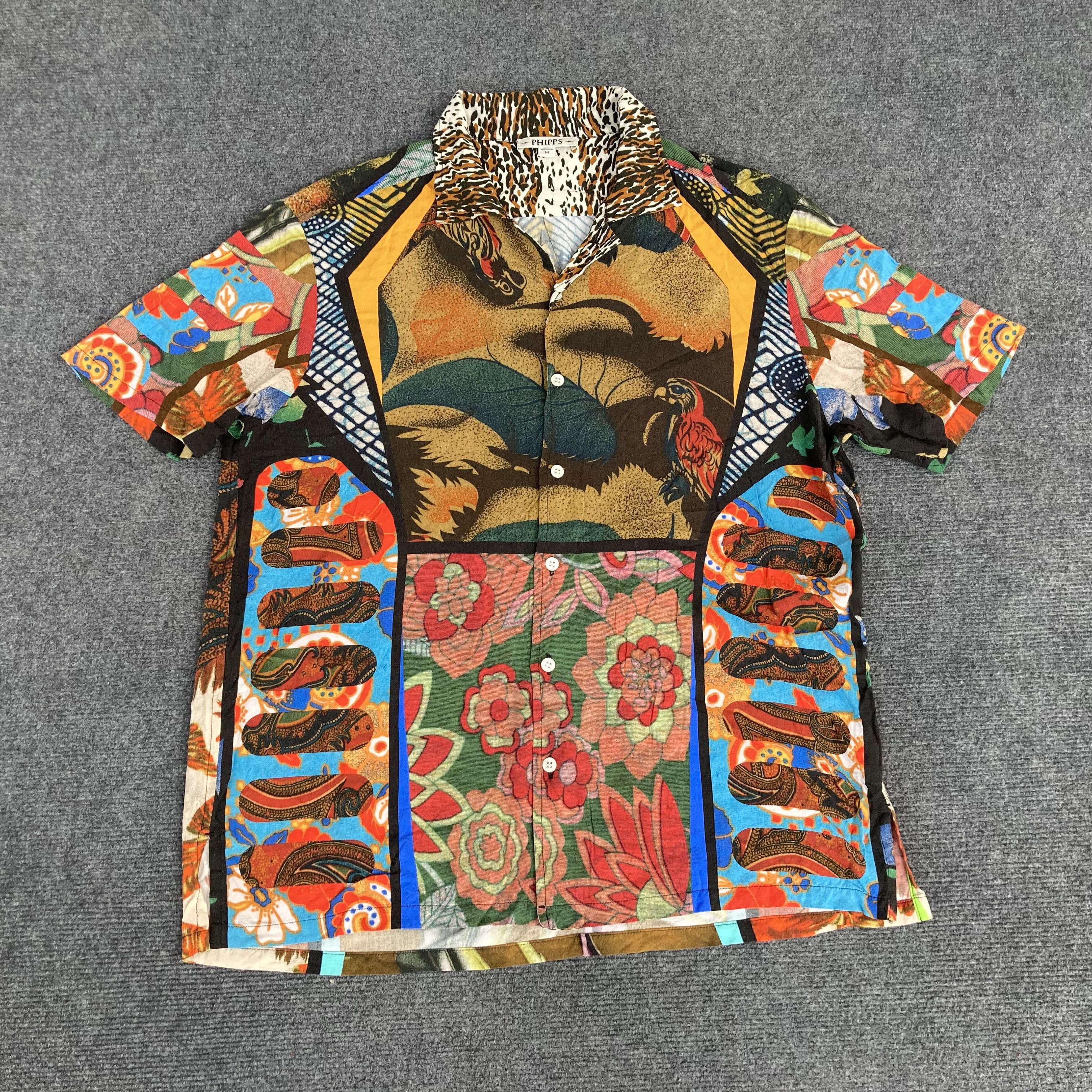 Designer × Phipps Phipps Flower Floral Child Bowling Multicolour Shirt Size US M / EU 48-50 / 2 - 1 Thumbnail