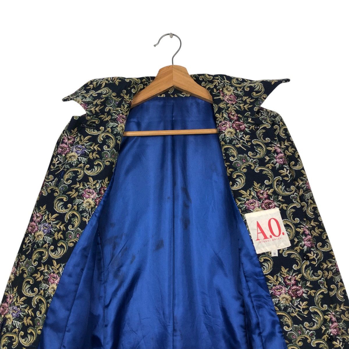 Designer × Japanese Brand × Vintage 📌Vtg Long Jacket Floral Quilted Atsuki Onishi Issey Miyake Size US M / EU 48-50 / 2 - 15 Thumbnail