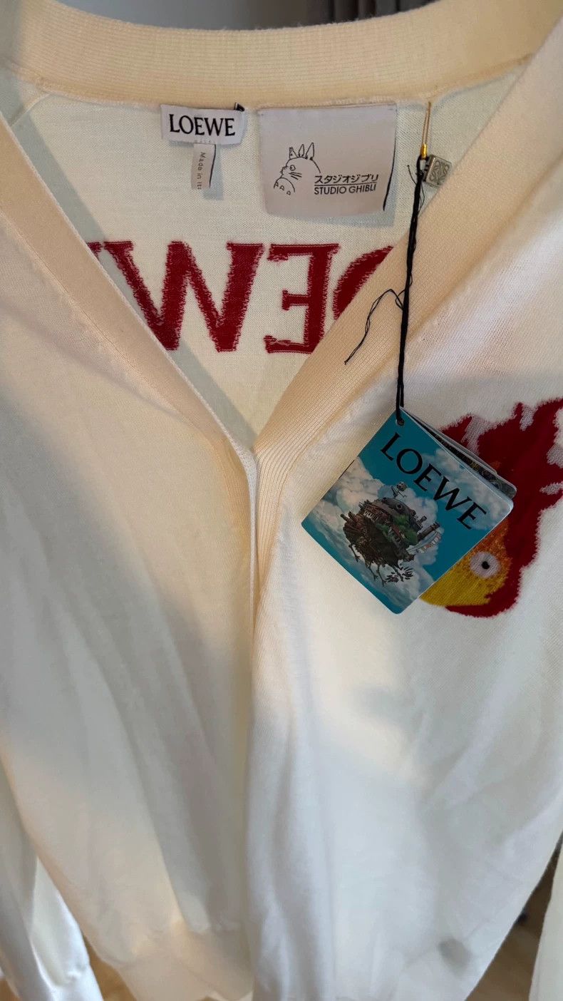 Loewe LOEWE Dragon Cat co-branded white cardigan Size M / US 6-8 / IT 42-44 - 2 Thumbnail