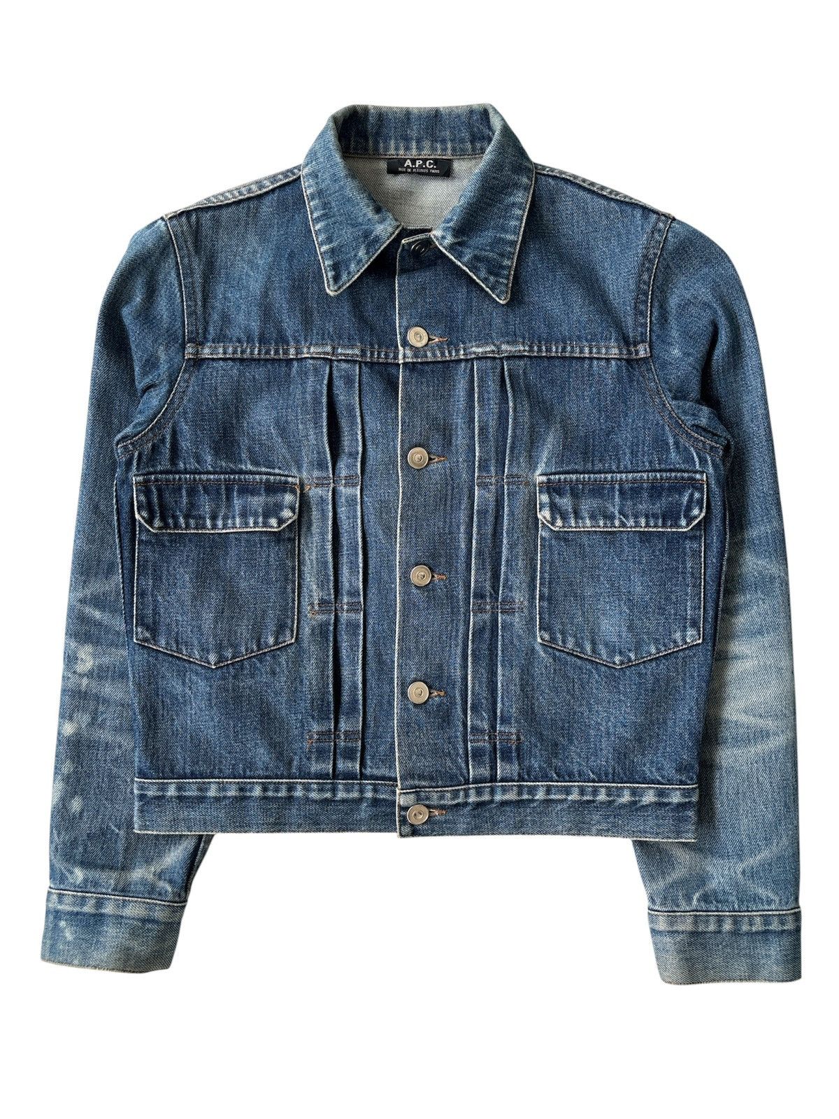 A.P.C. Selvedge Type 2 Trucker Denim Jacket Size US S / EU 44-46 / 1 - 1 Thumbnail