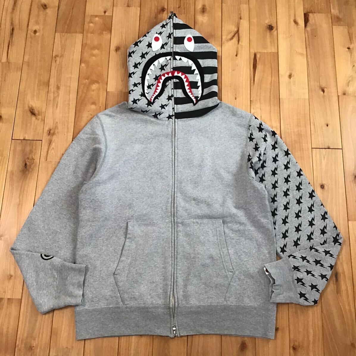 Bape BAPE Stars and Stripes Shark full zip Hoodie a bathing ape