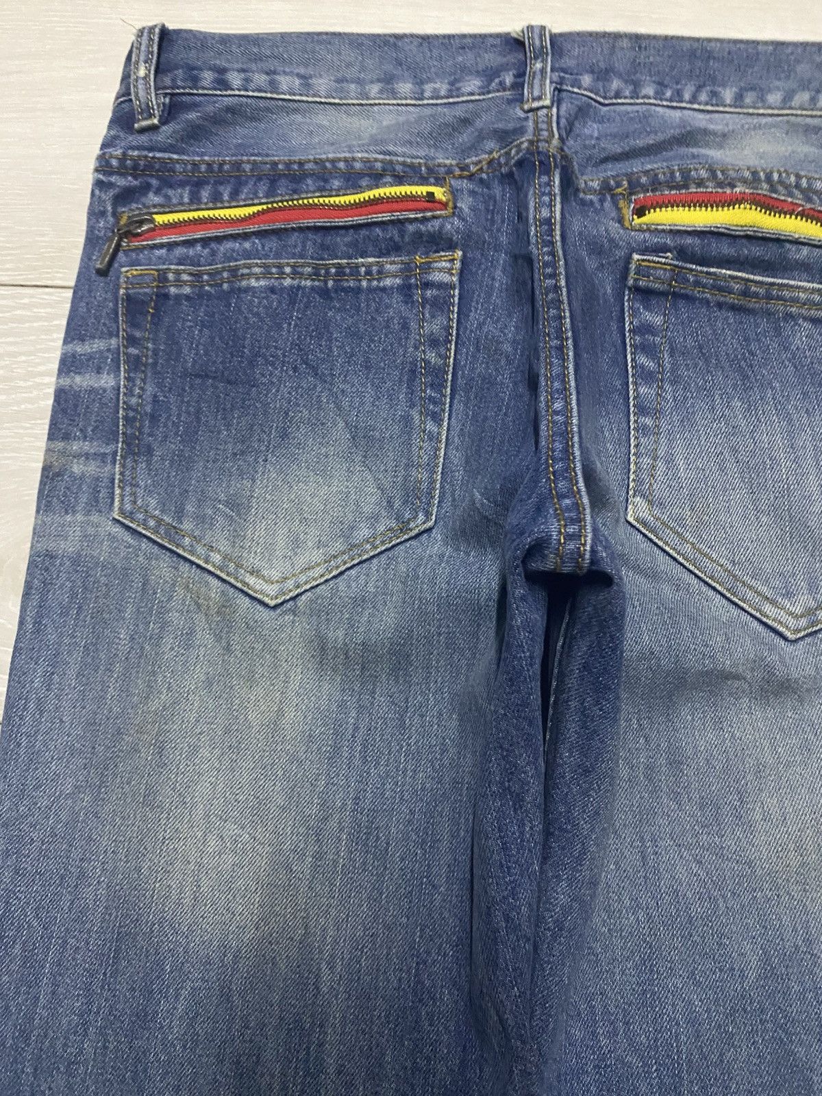 Japanese Brand Vintage Japanese Brand Whisker Distressed Skinny Jeans Size US 32 / EU 48 - 9 Thumbnail
