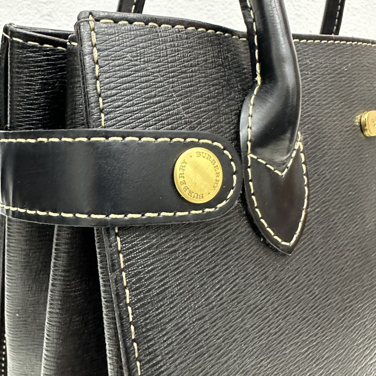 Burberry ‼️YES‼️ AUTHENTIC BURBERRY BLACK CALFSKIN LEATHER HANDBAG Size ONE SIZE - 7 Thumbnail