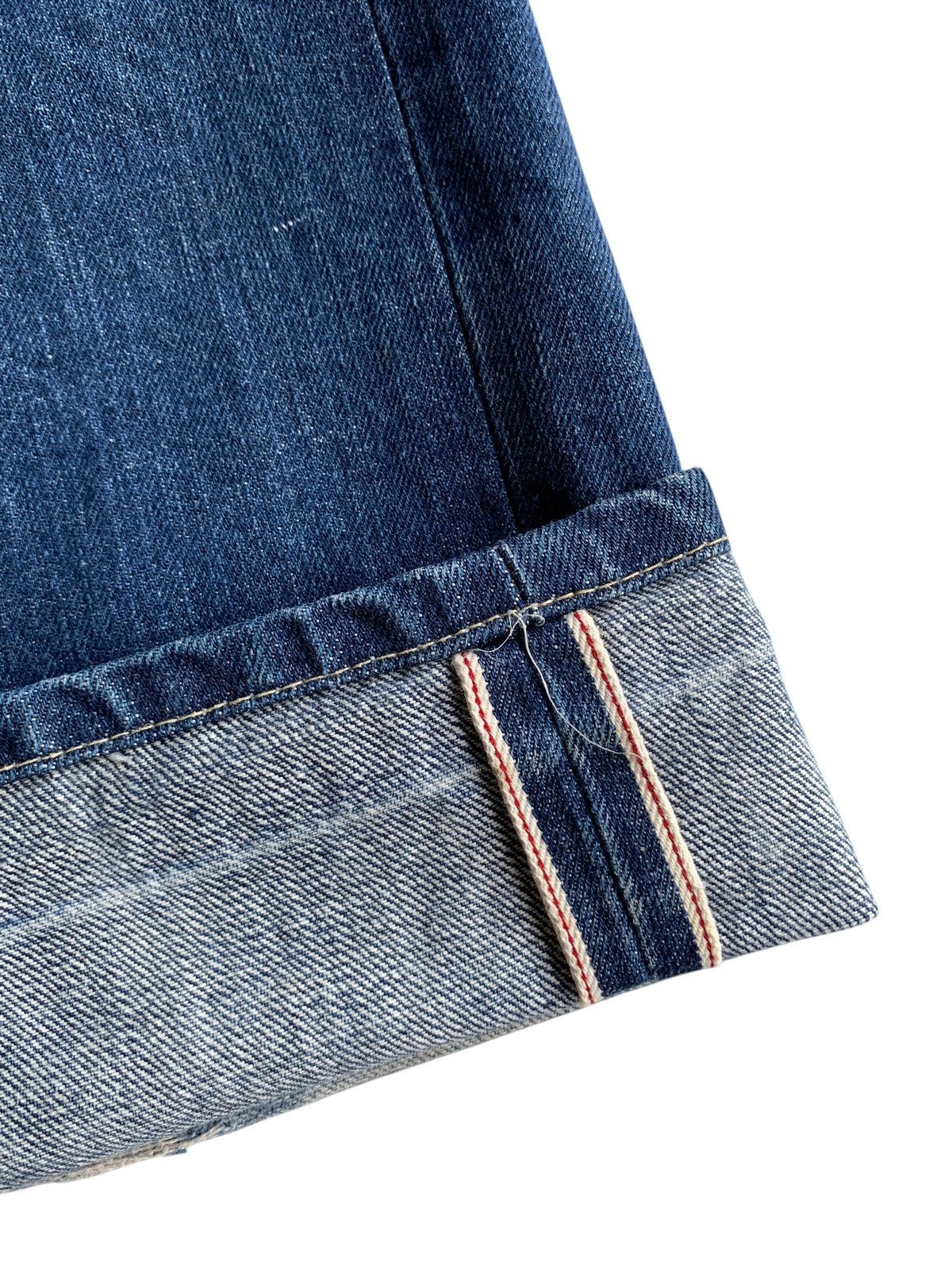 Other RARE BLACK FRAME SELVEDGE BUCKLE BACK FADED DISTRESSED DENIM Size US 32 / EU 48 - 10 Thumbnail