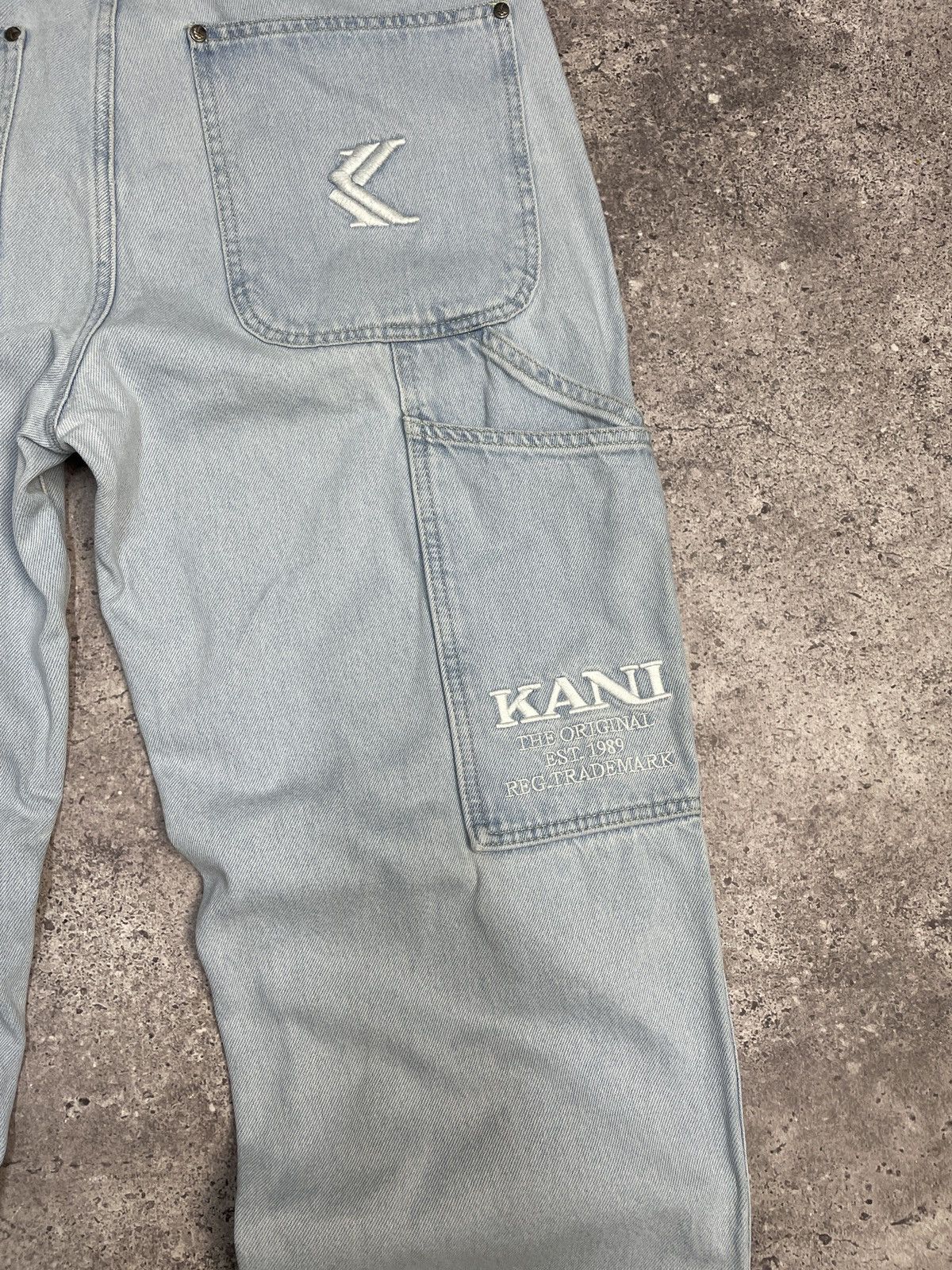 Karl Kani Vintage Distressed Karl Kani 00s Baggy Cargo Jeans Pants Size US 34 / EU 50 - 6 Thumbnail