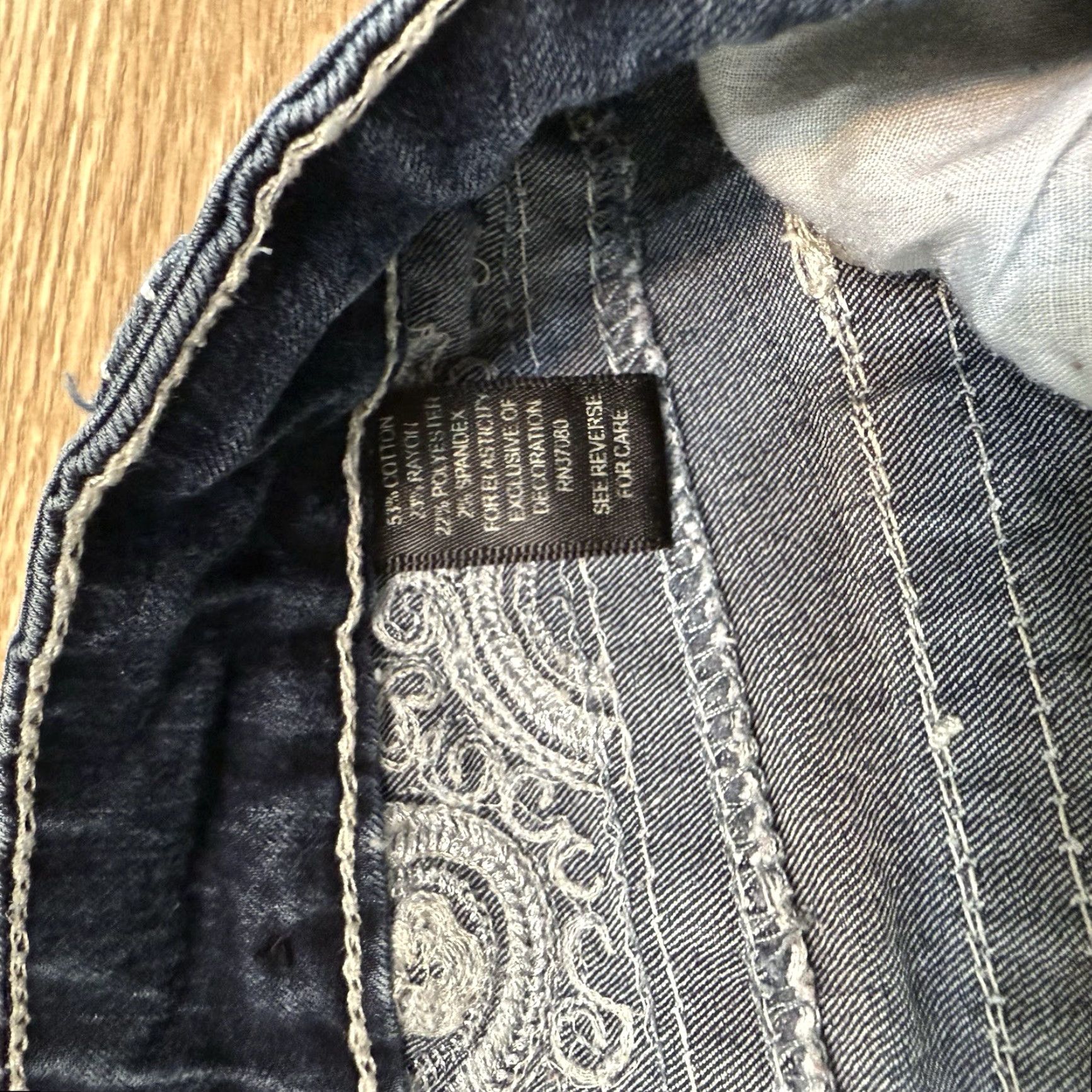 Vintage VINTAGE Cato Womens Jeans Bootcut Size 16 Blue Denim Cotton Blend Embroidered Pockets Size 38" / US 16 / IT 52 - 3 Thumbnail